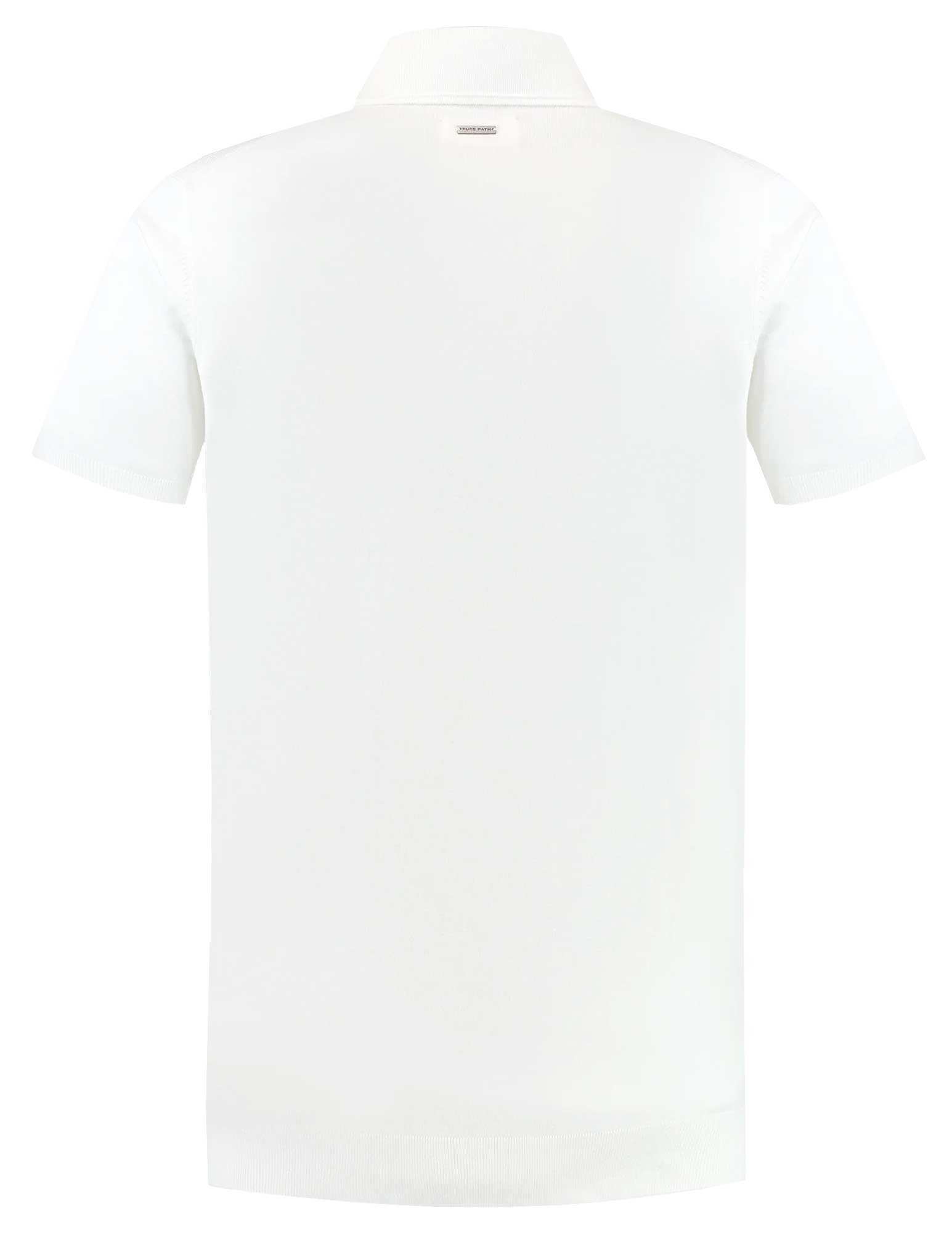 Pure White Polo met rits 24010804 Wolwit-ecru