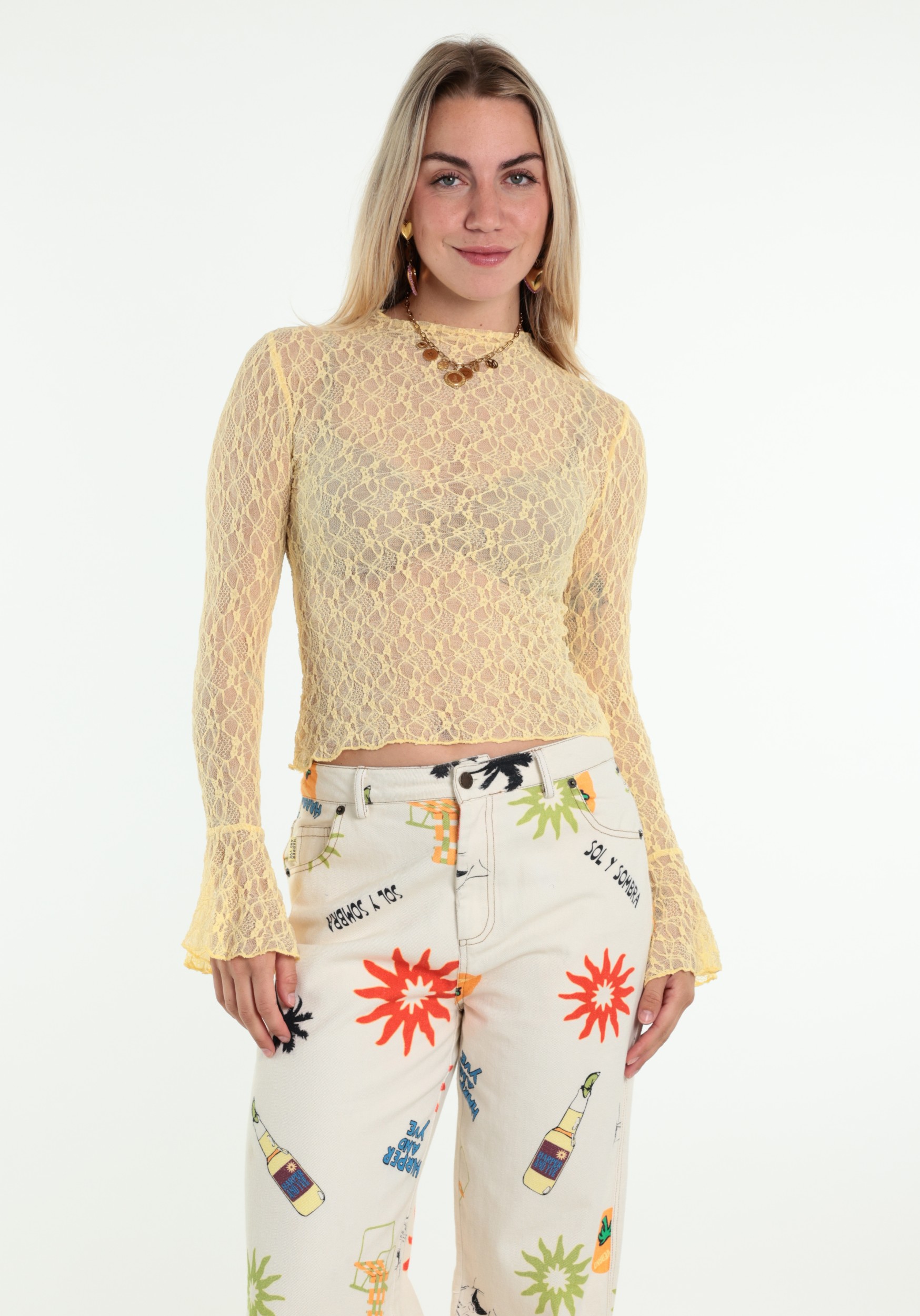 BELIEVE Top Lace B-92119-TOP Geel