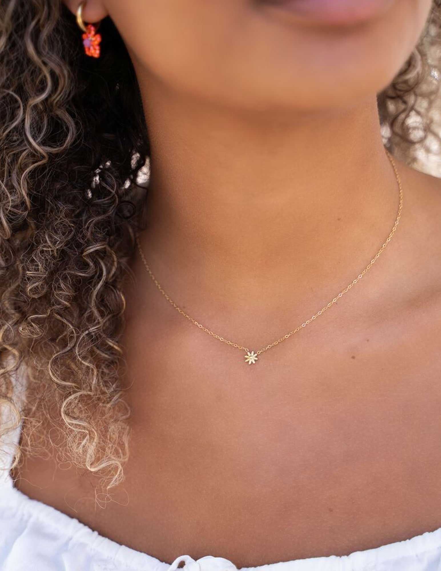 My Jewellery Ketting met bloem MJ08747 Zilver