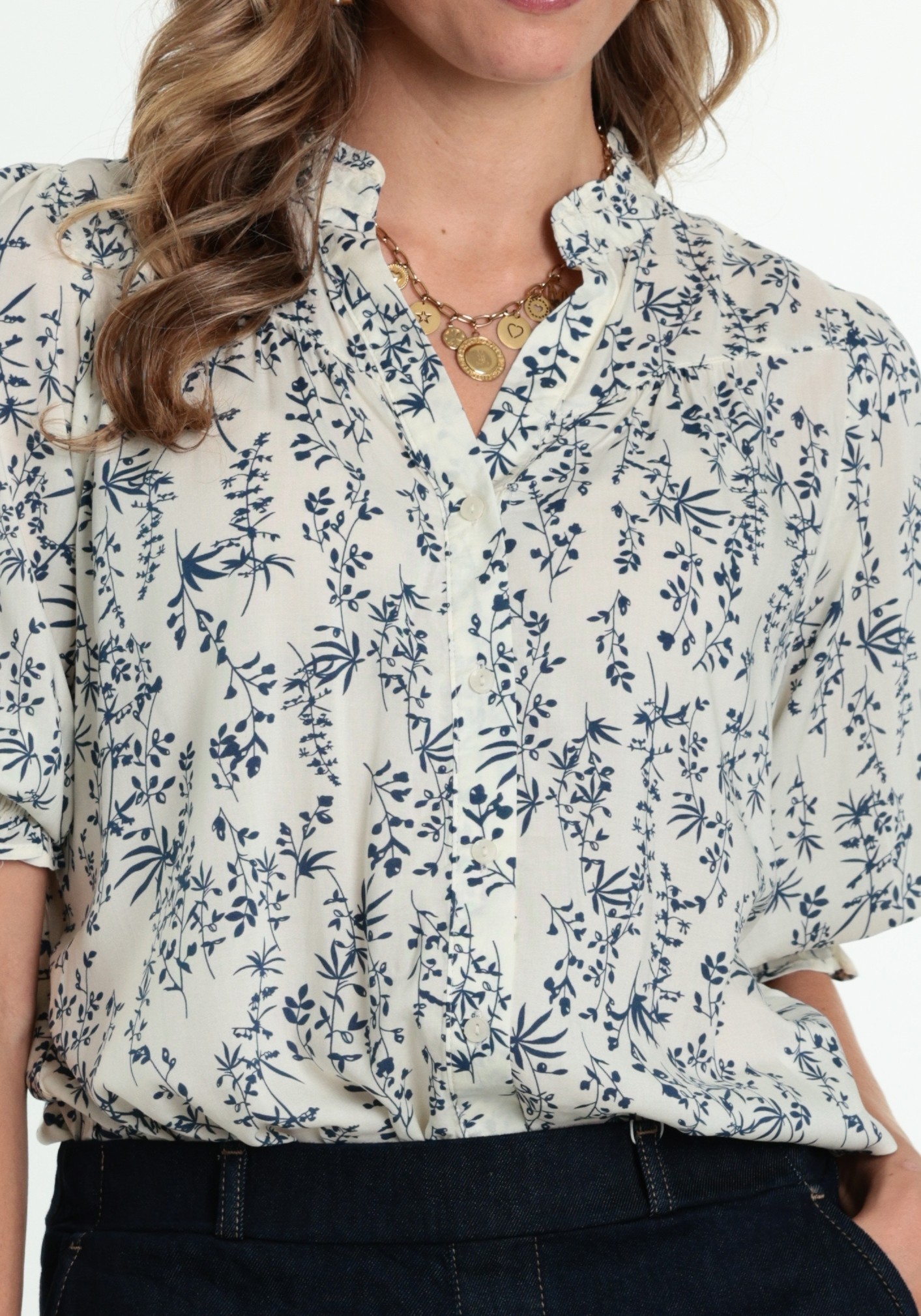 ONLY Blouse Raya 15332997 Blauw
