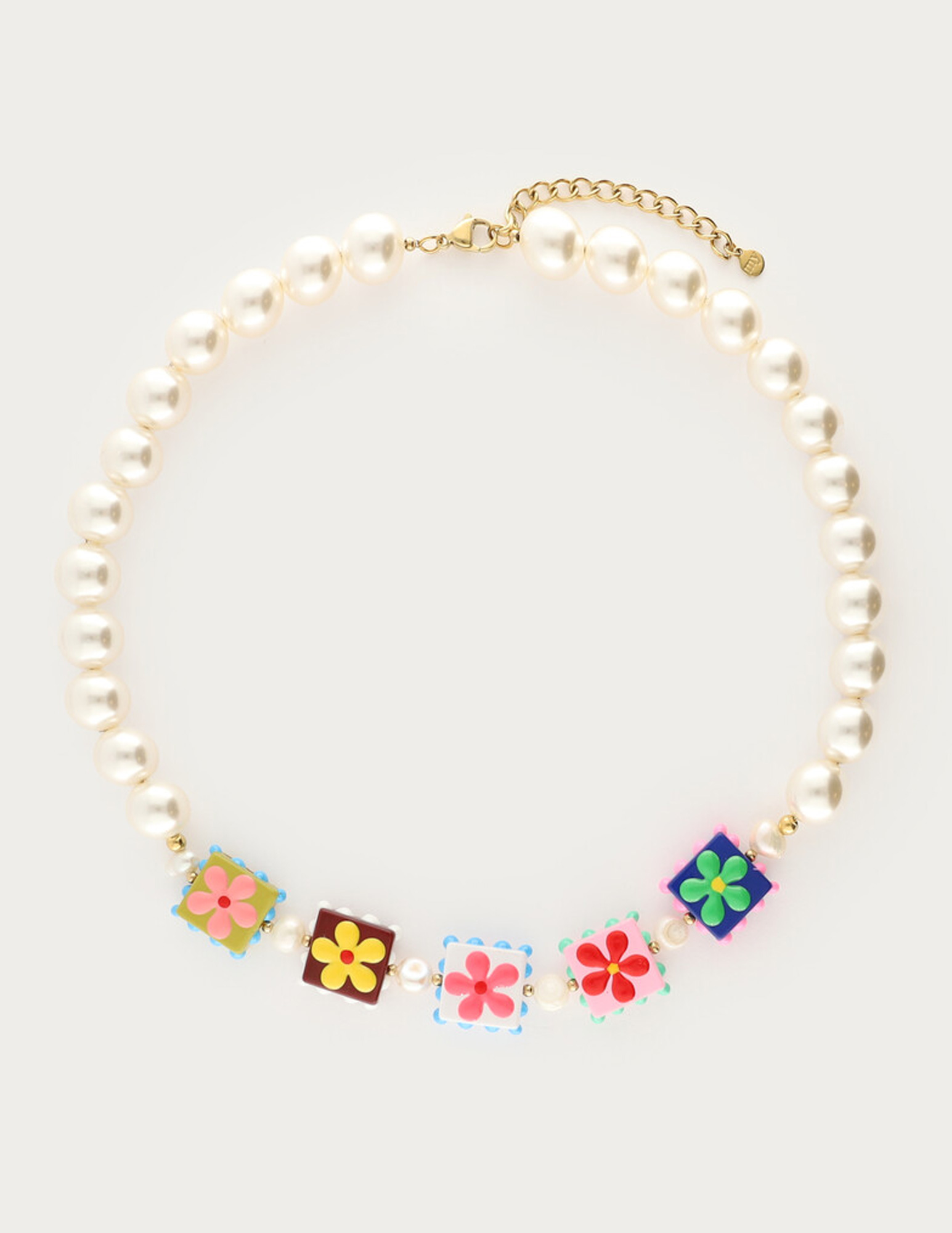 My Jewellery Tropical ketting met imitatieparels en bloemen MJ15551