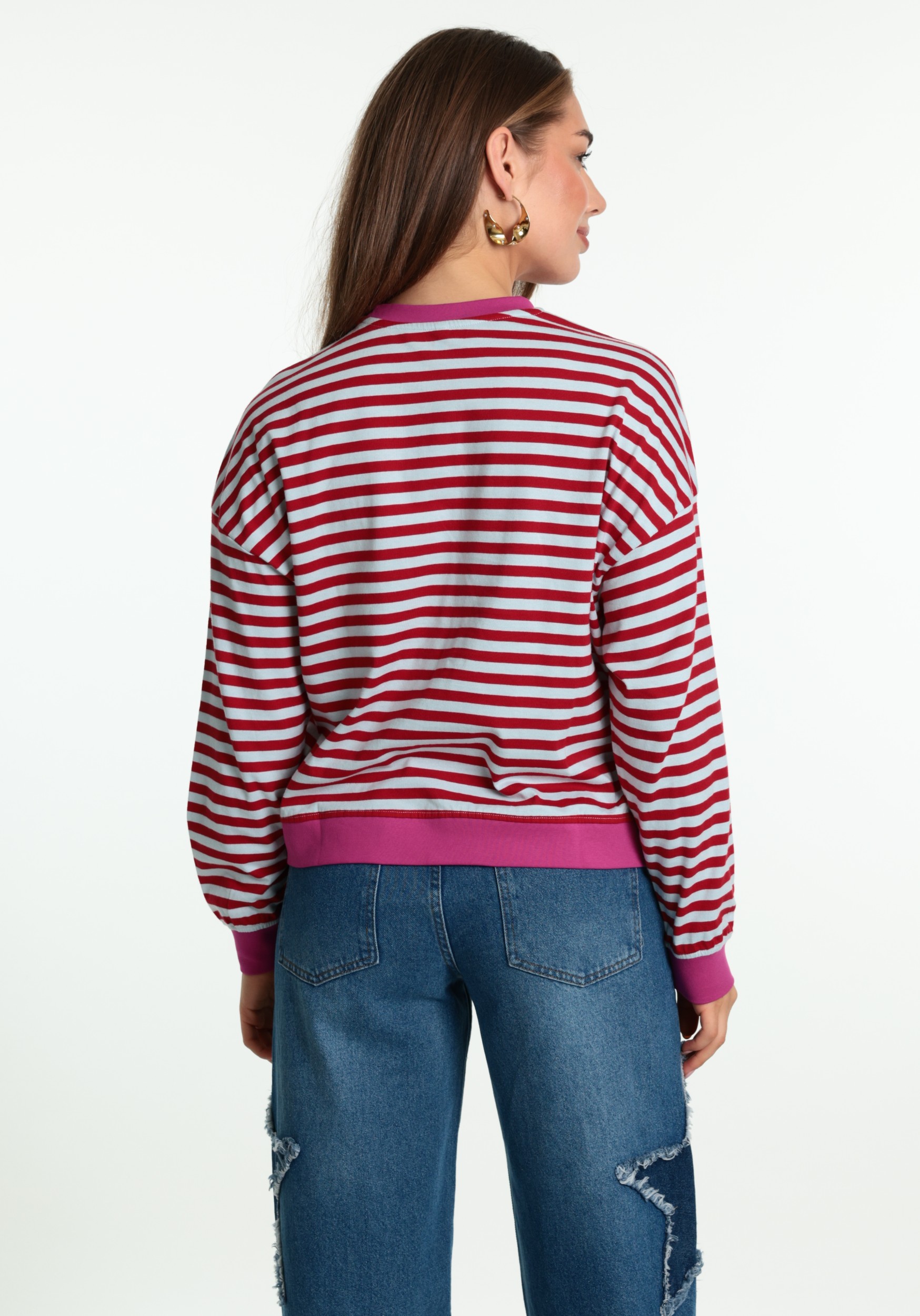 ONLY T-shirt Freja 15380742 Blauw
