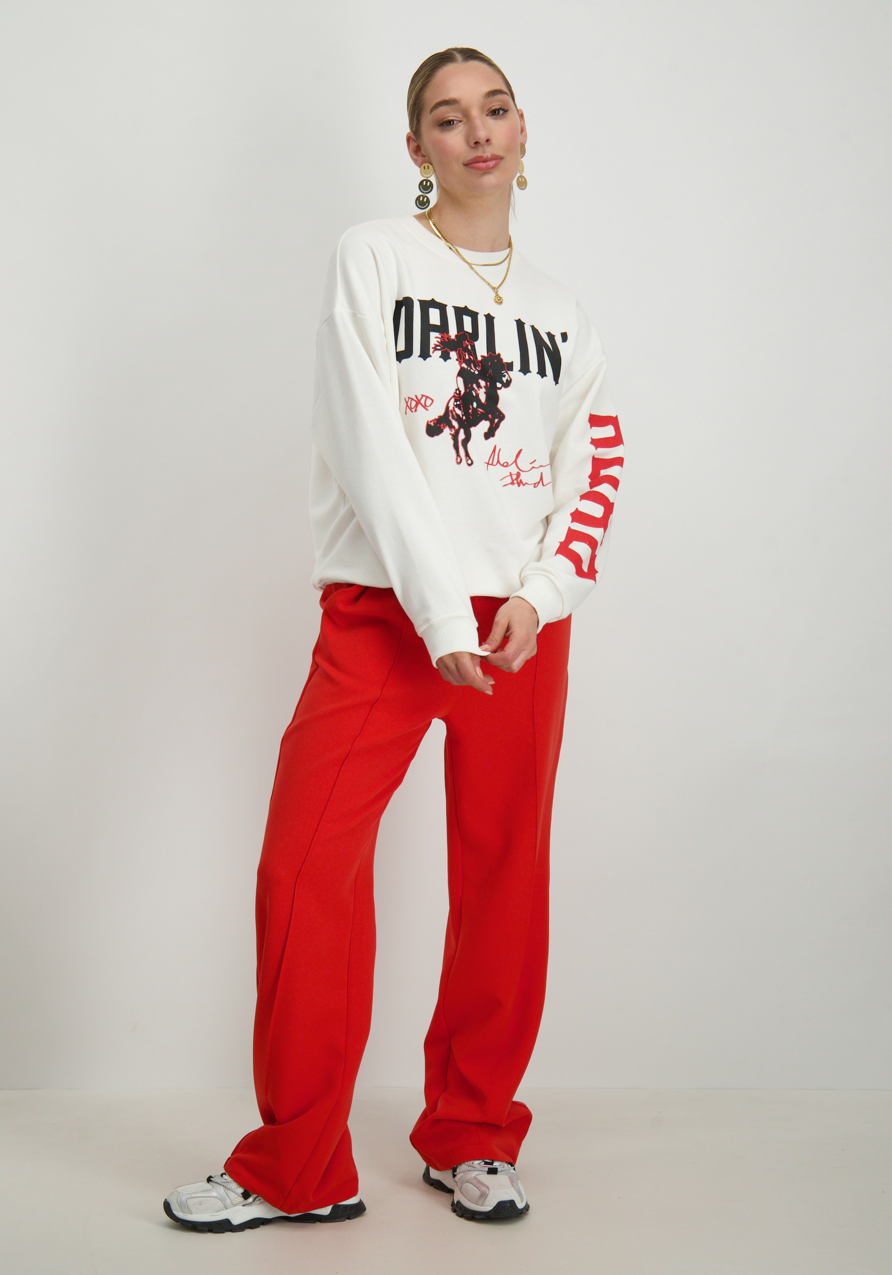 Lofty Manner Broek Lauren QA37 C Rood