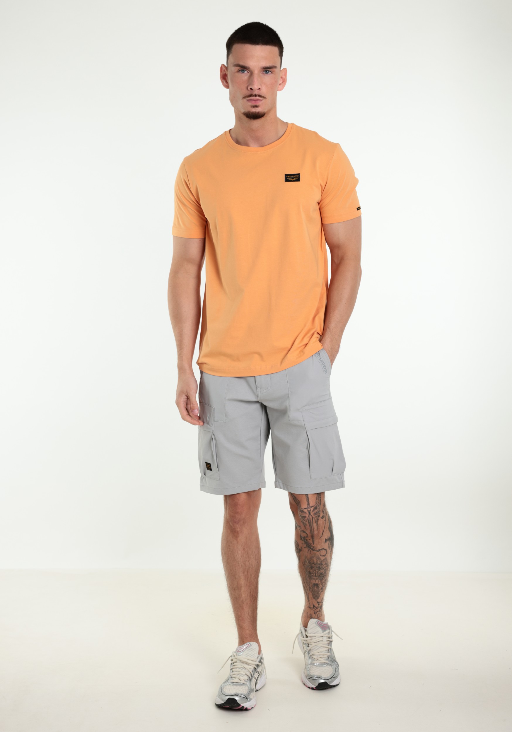 PME Legend Airlyn cargo short  PSH2604691 Licht grijs