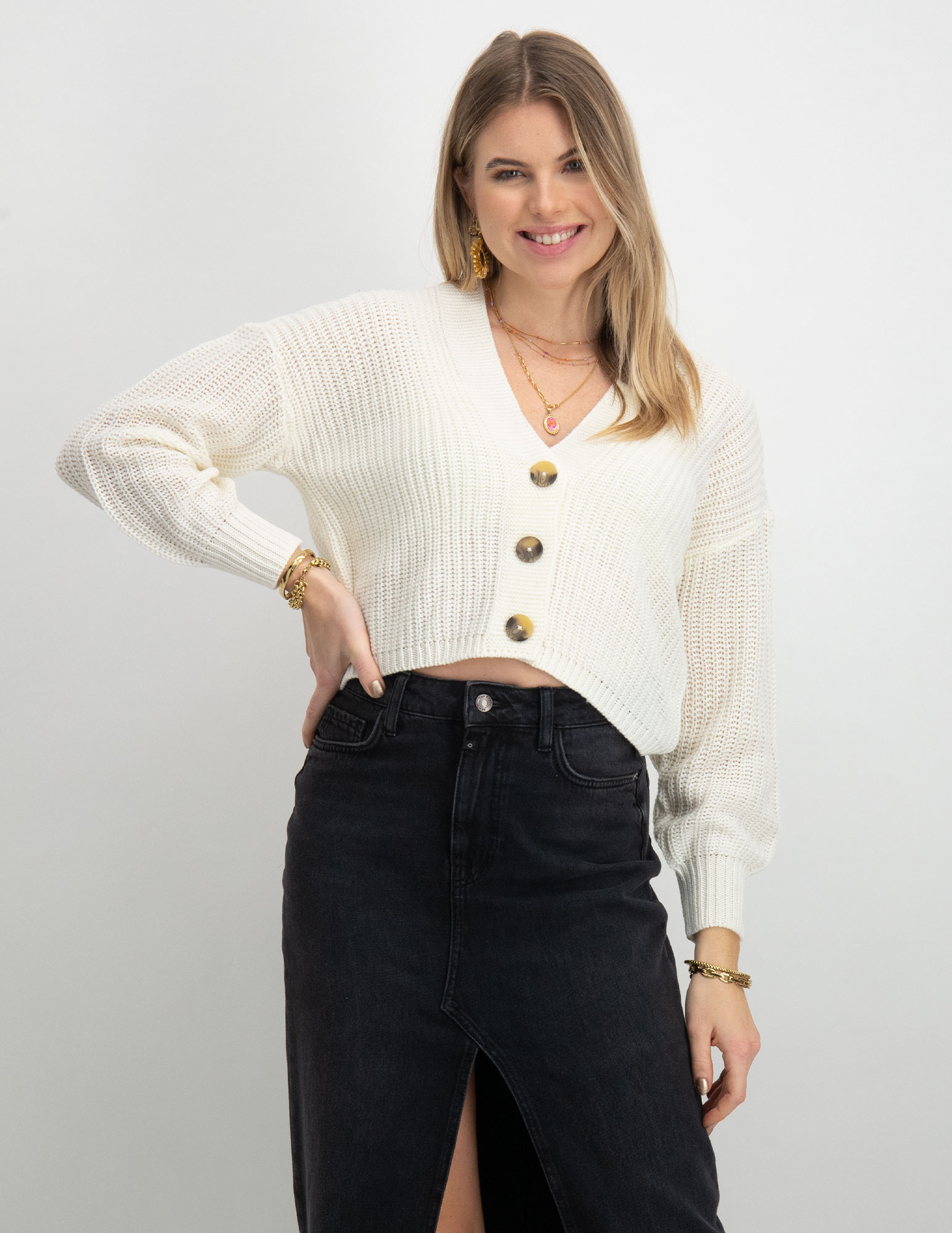 Only Vest Carol 15211521 Wolwit-ecru