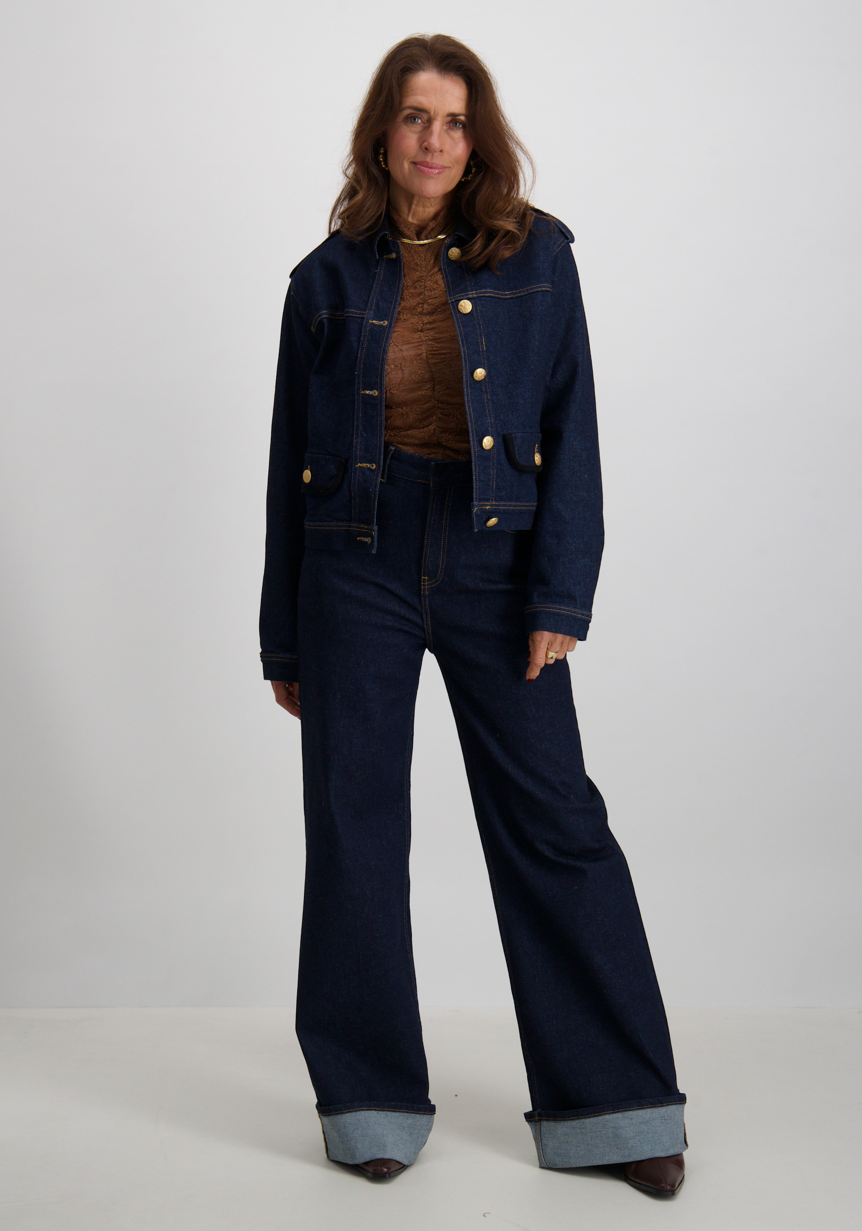 Aaiko BV Jacket Danny Denim CO 563 Donker blauw