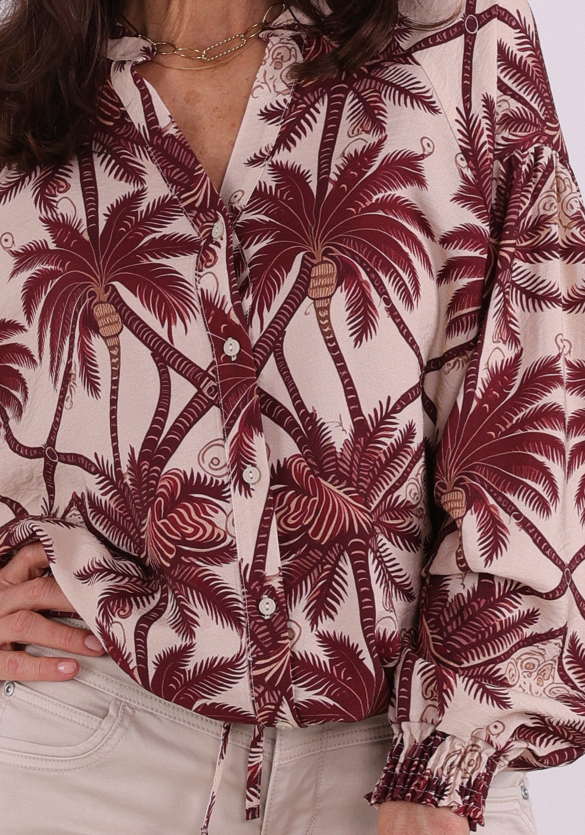 Geisha Blouse All-over print 63229-20 Wolwit-ecru