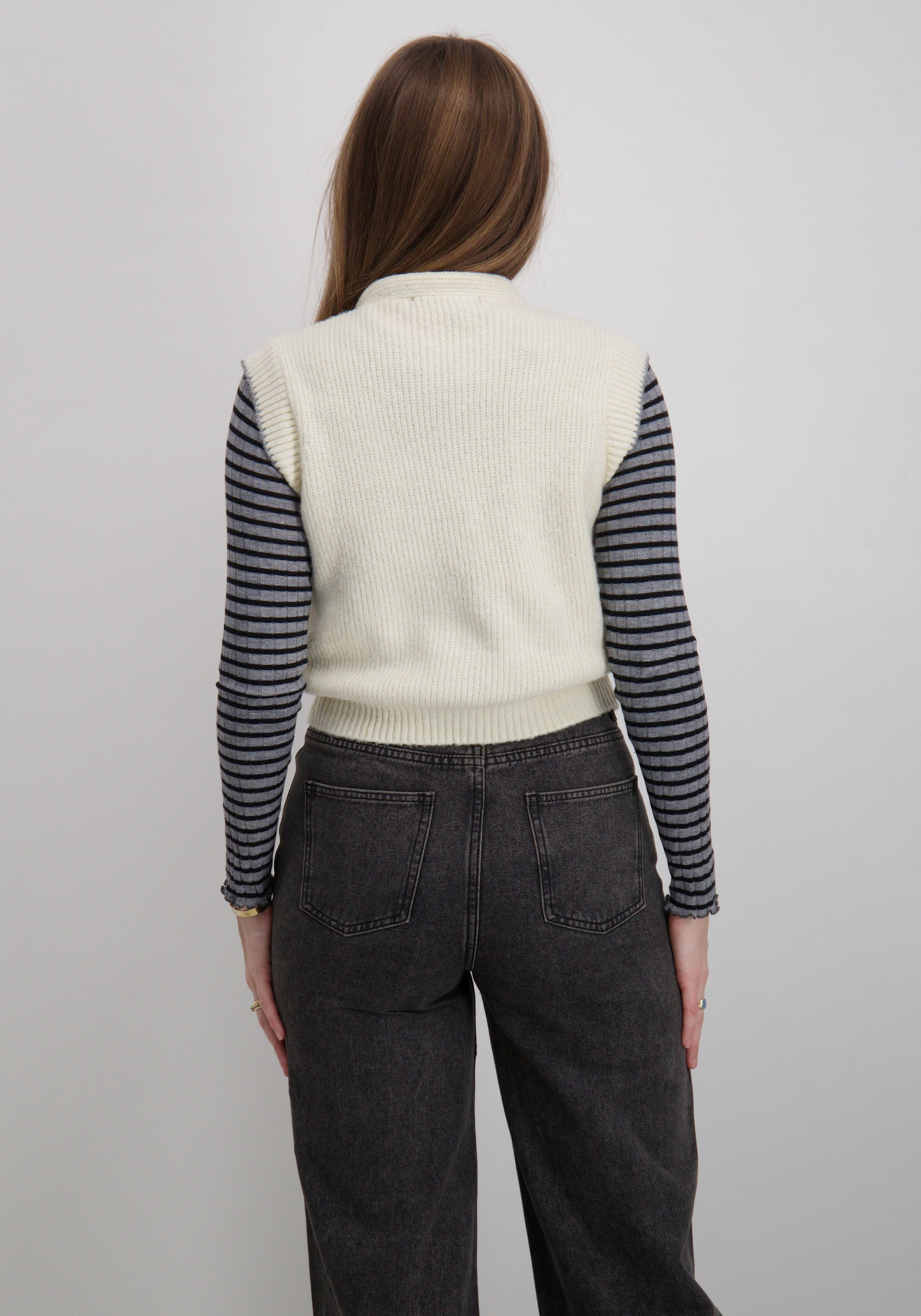 Vero moda Gilet Napoli 10341697 Ecru