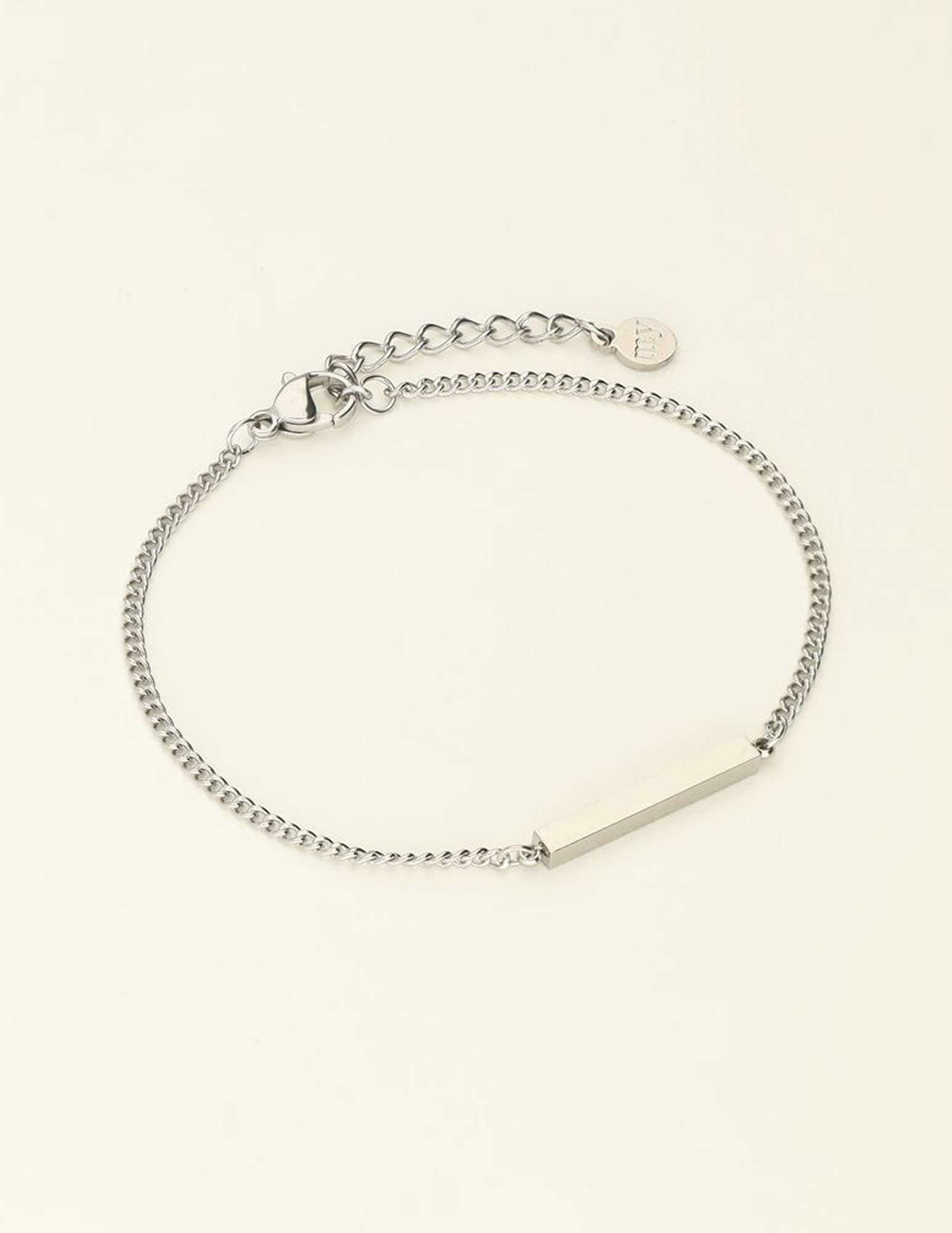 My Jewellery Armband met balkje MJ09412 Zilver