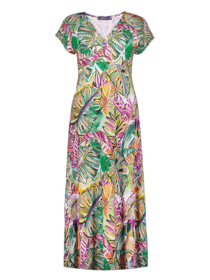 Geisha Lange jurk all-over print 67423-60 JANE Licht groen