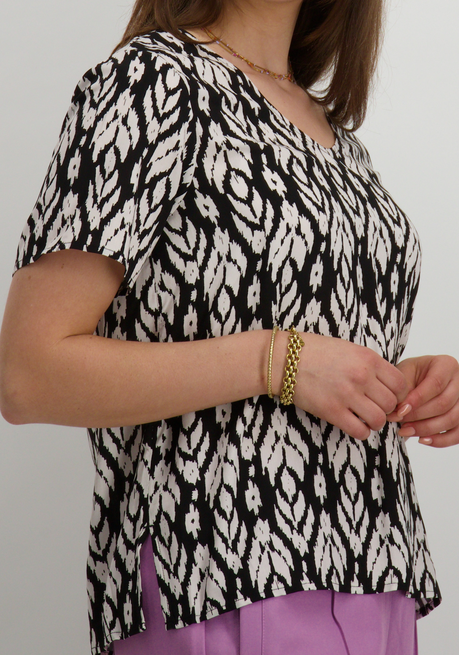 Only Blouse Susan 15325014 Zwart/Wit