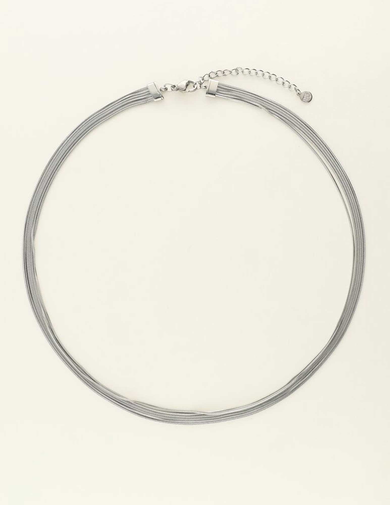 My Jewellery Ketting met meerdere lagen MJ09539 Zilver