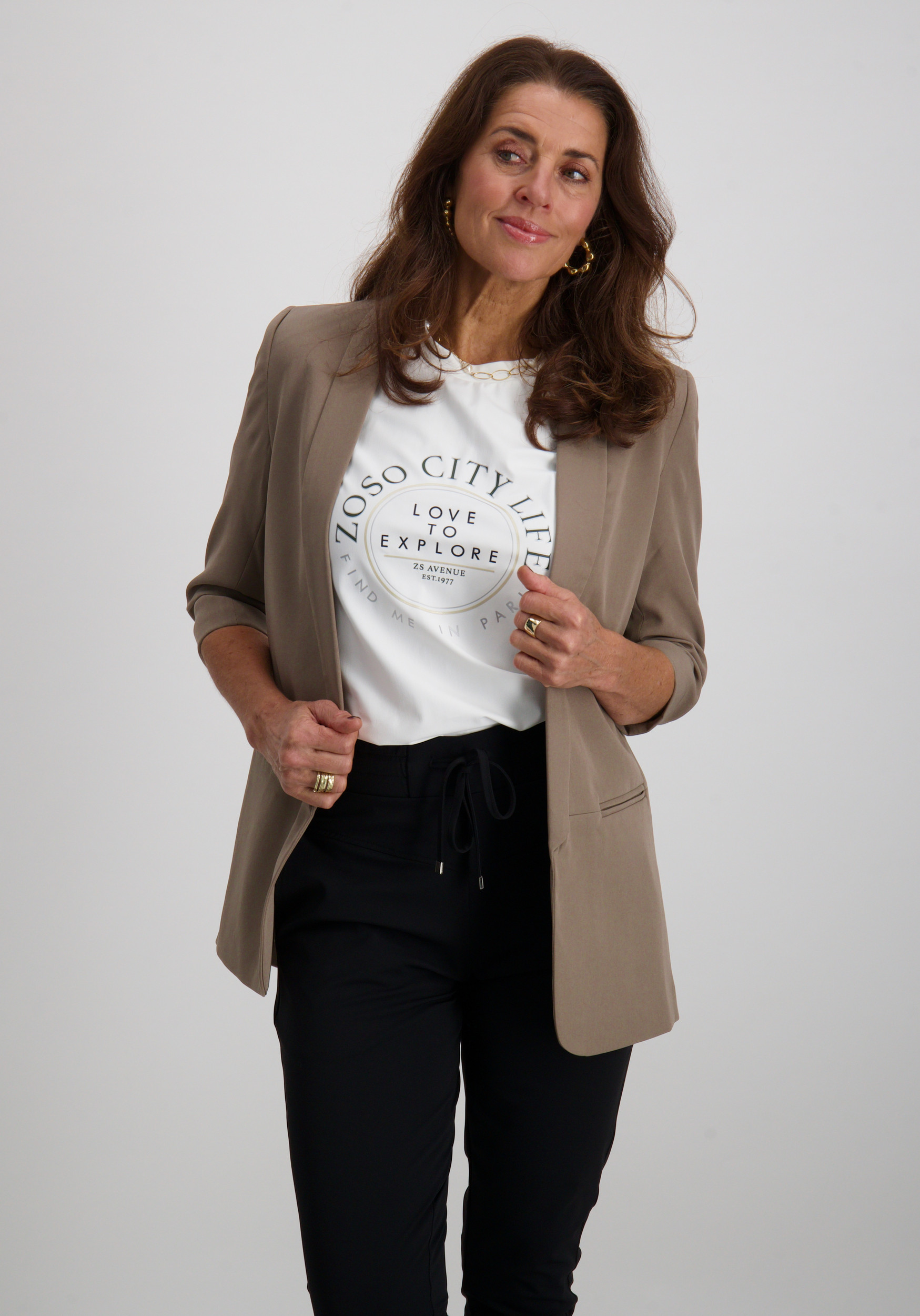 Only Blazer Elly 15197451 Licht bruin