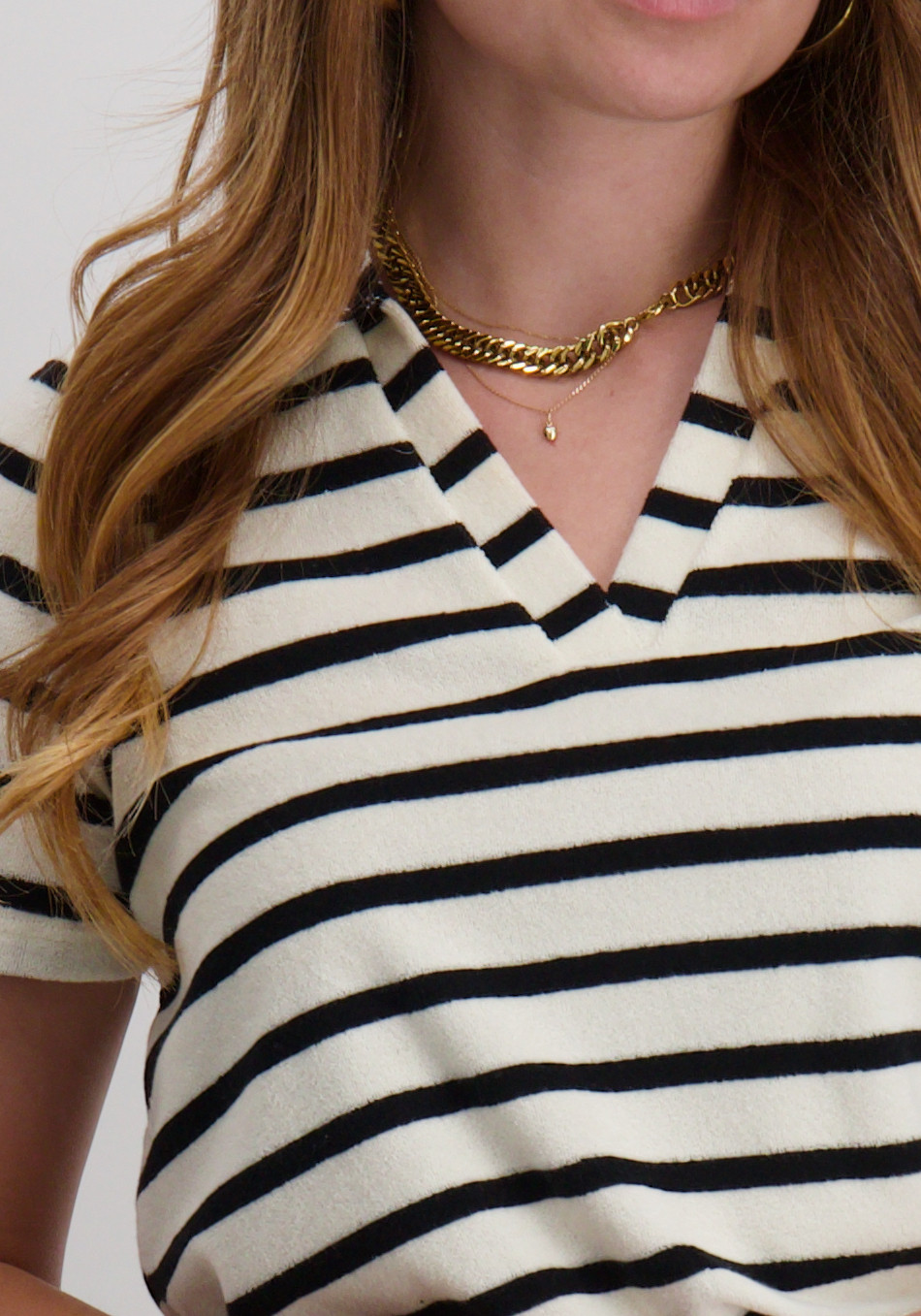 Vero moda Shirt Melli 10329982 Zwart/Wit