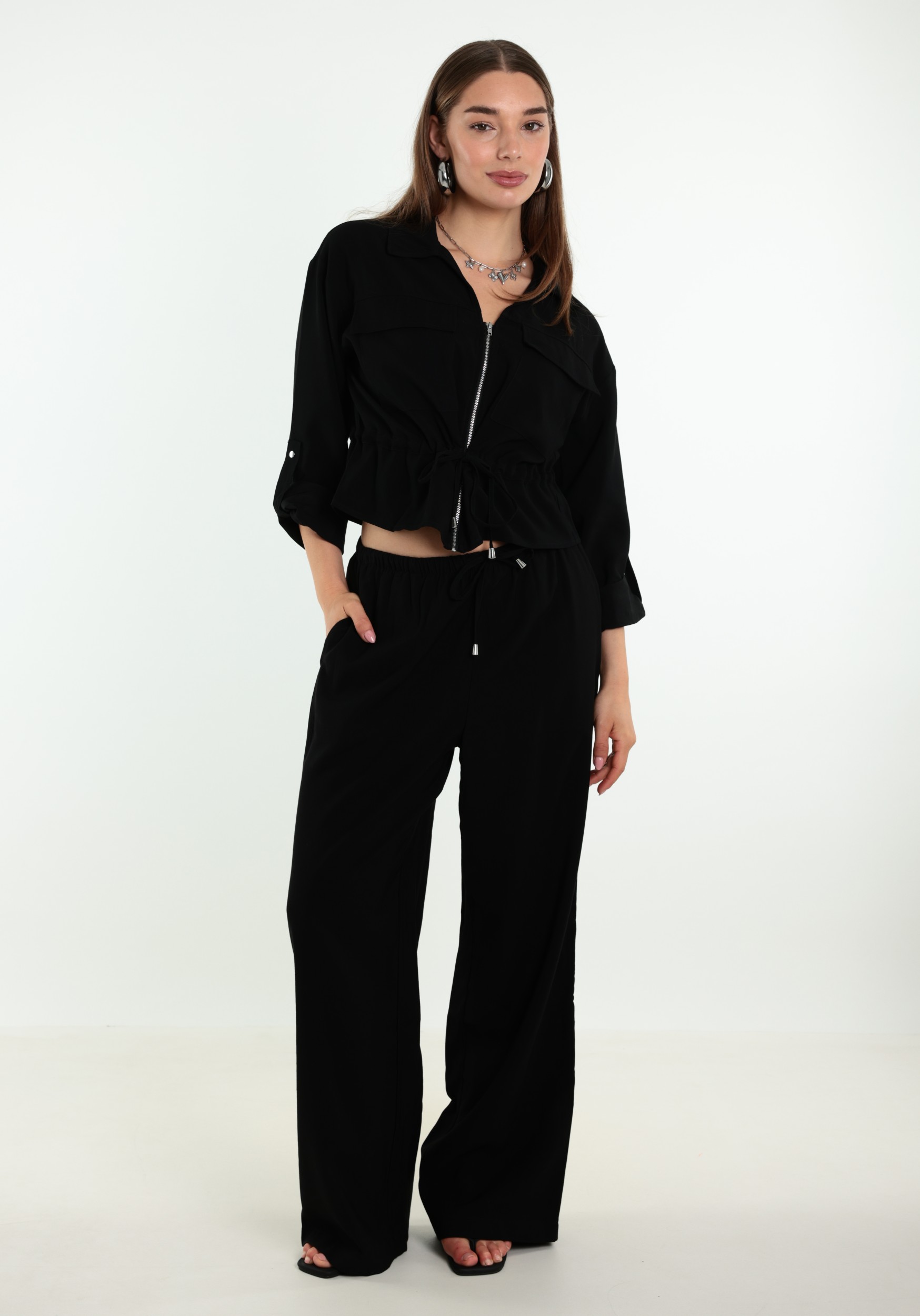 VERO MODA Broek Katie 10350532 Zwart