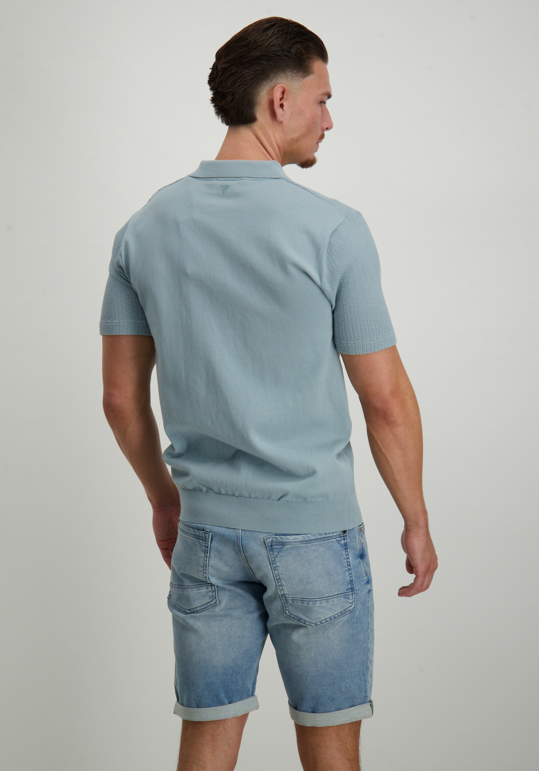 Pure White Polo 25010815 Blauw