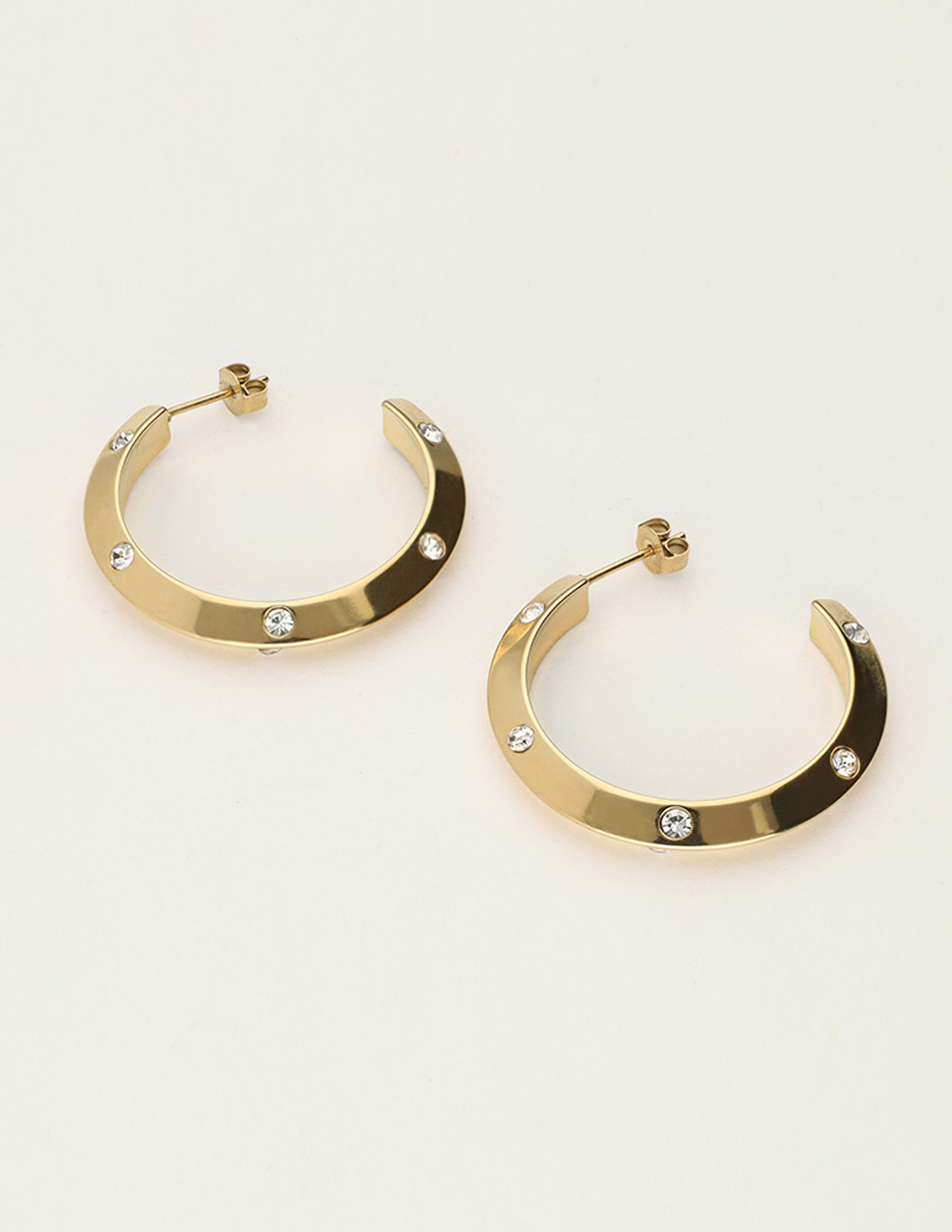 My Jewellery Starry oorringen met strass MJ11922 Goud