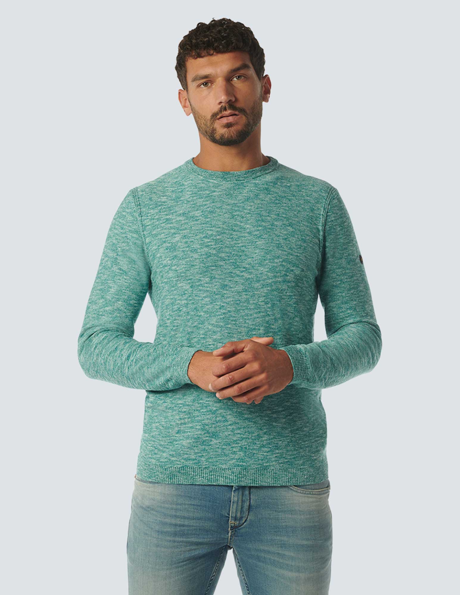 No Excess Trui gemeleerd 23210101 Blauw