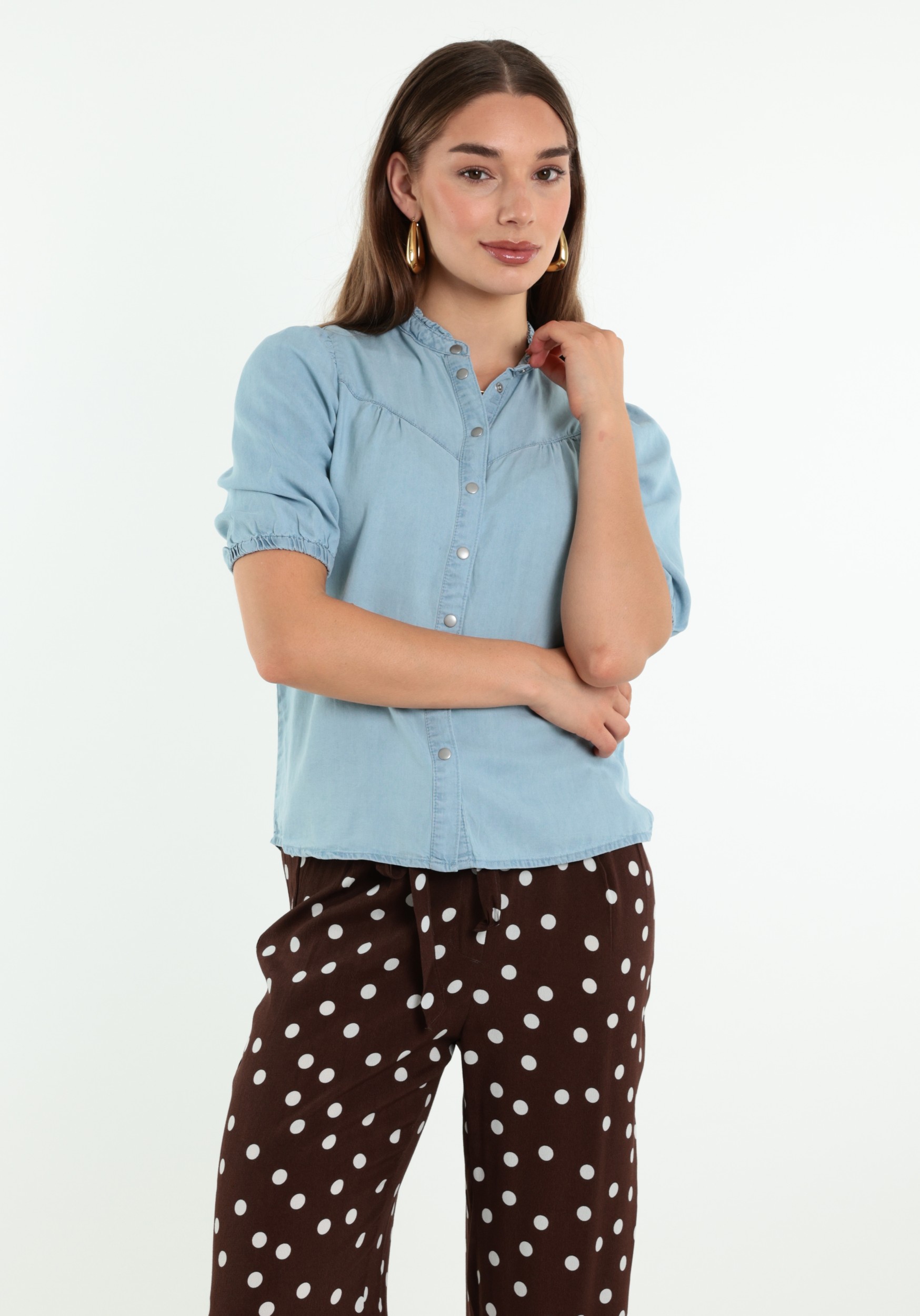 ONLY Blouse Charis 15364008 Licht blauw