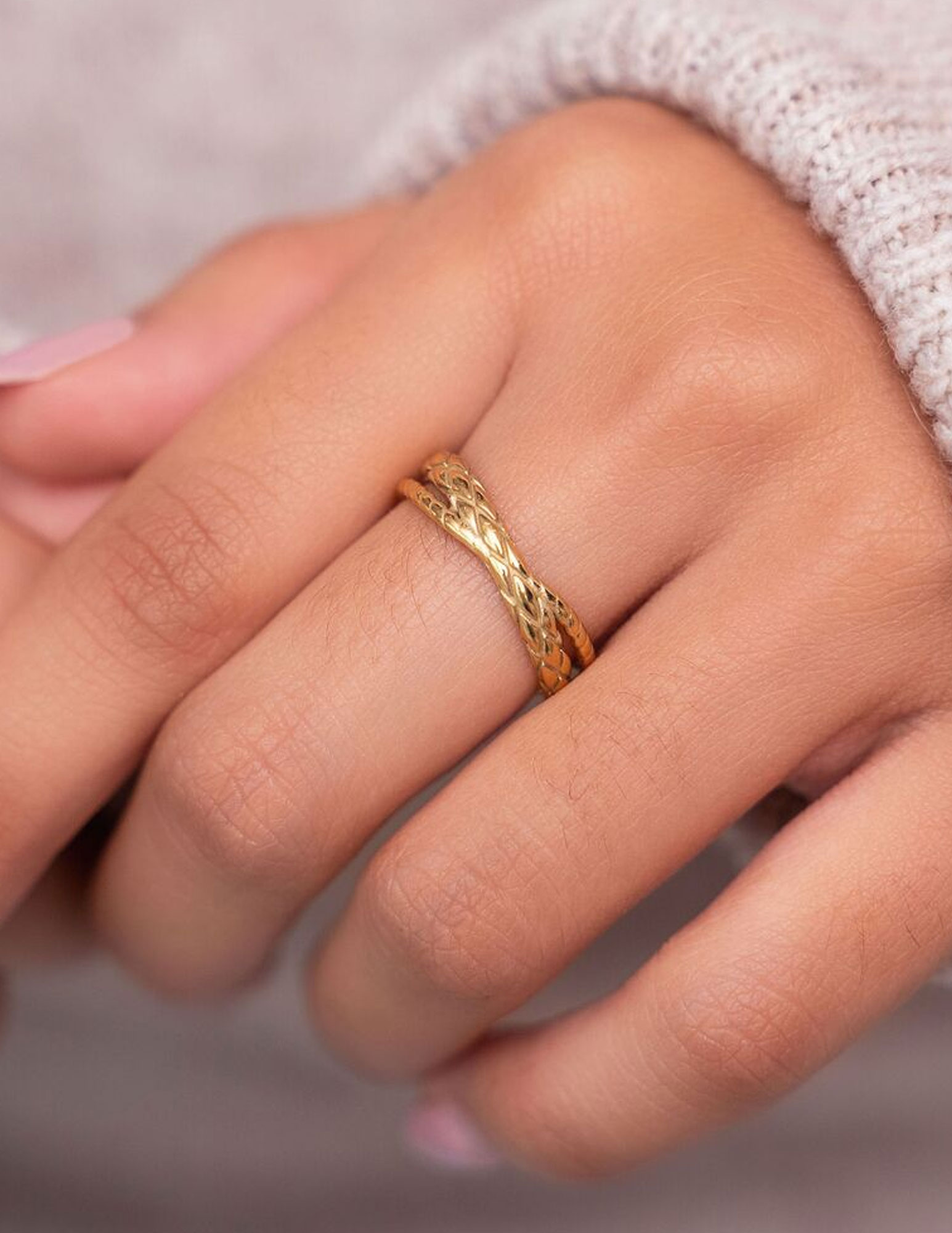 My Jewellery Ring gedraaid patroon MJ05678 Zilver