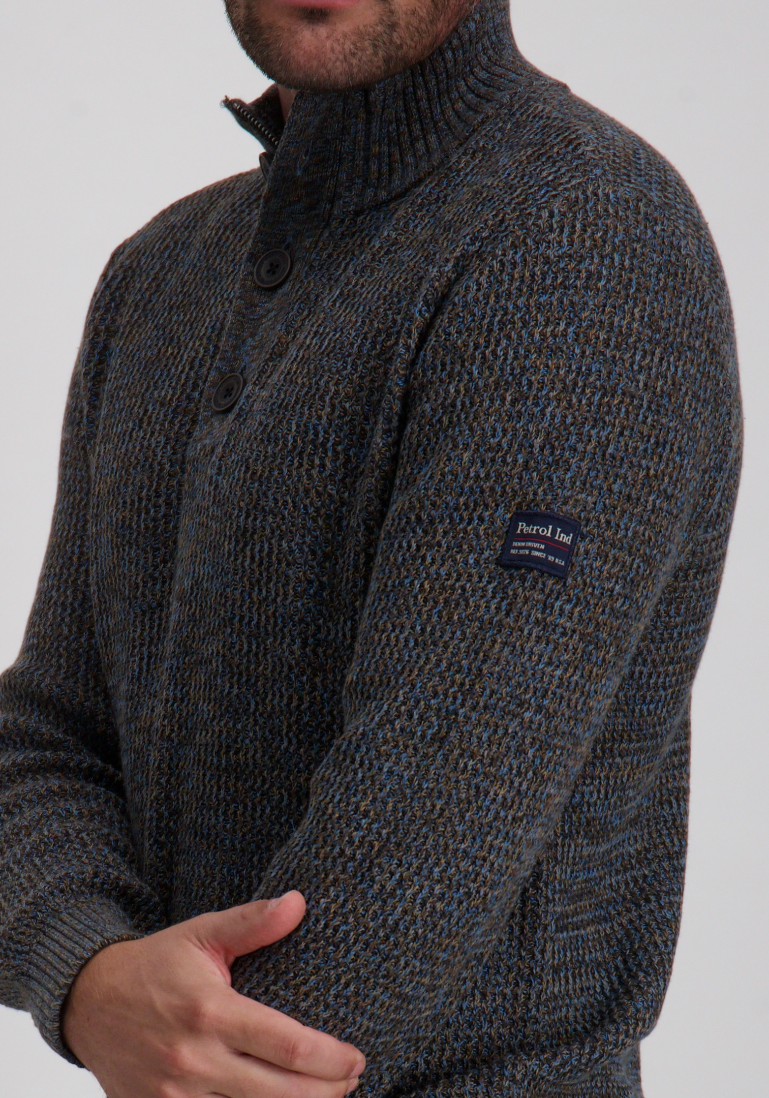 Petrol Trui M-3050-KWC270 Blauw