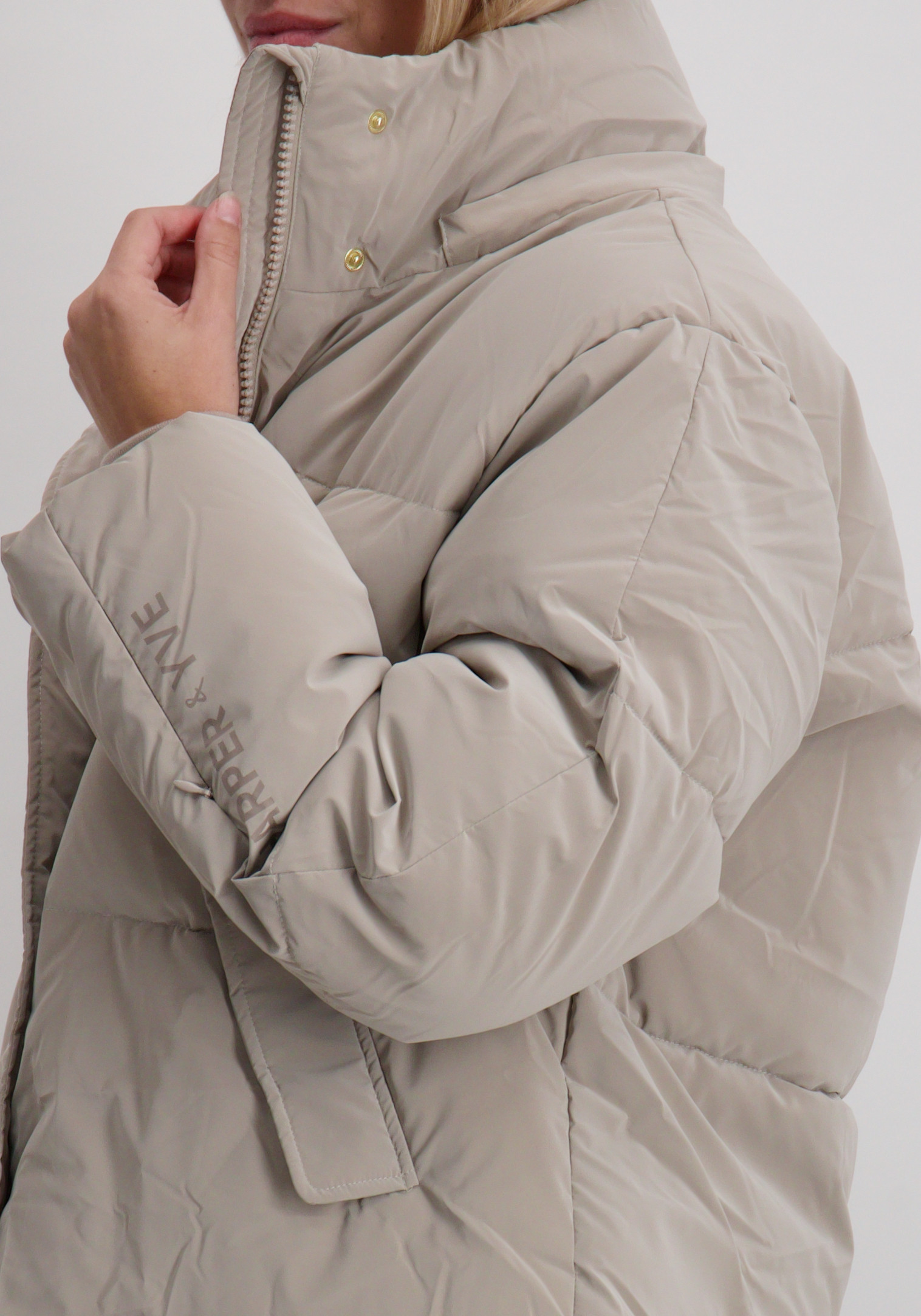 Harper & Yve Winterjas Abbie AW25N201 Licht grijs