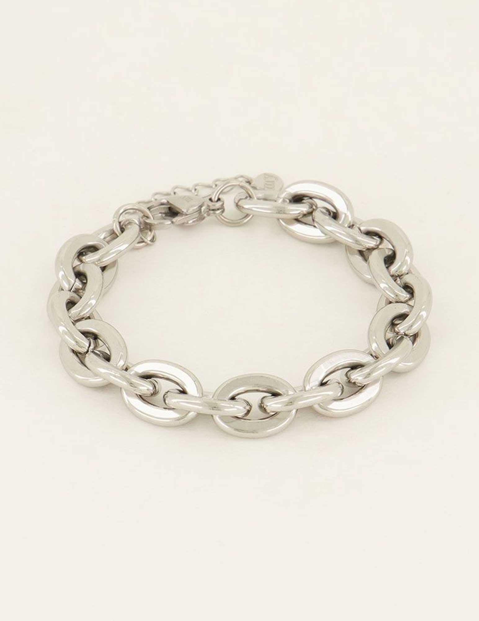 My Jewellery Armband met grove schakels MJ07979 Zilver