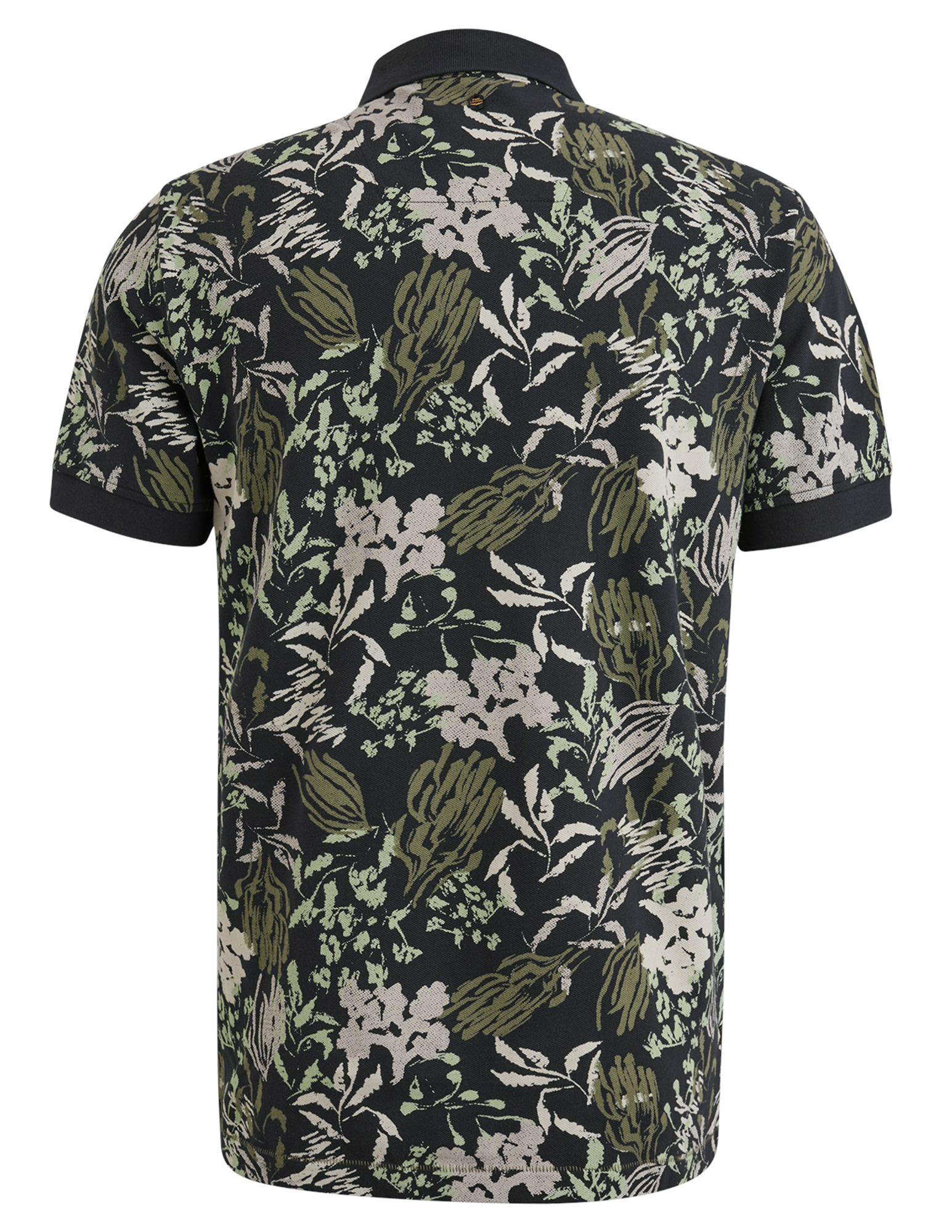 PME Legend Polo all-over print PPSS2504879 Donker blauw