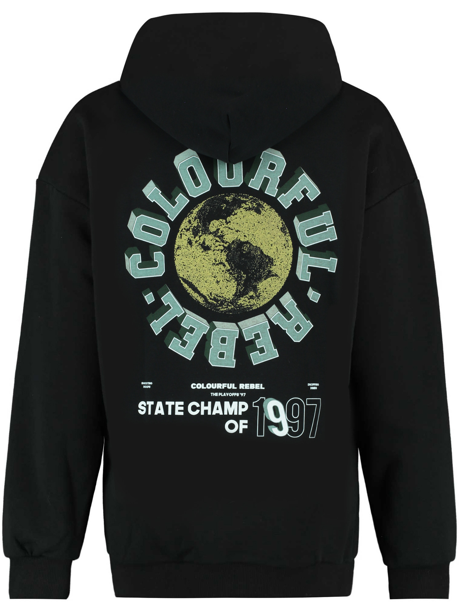 Colourful Rebel Hoodie State champ WH116277 Zwart