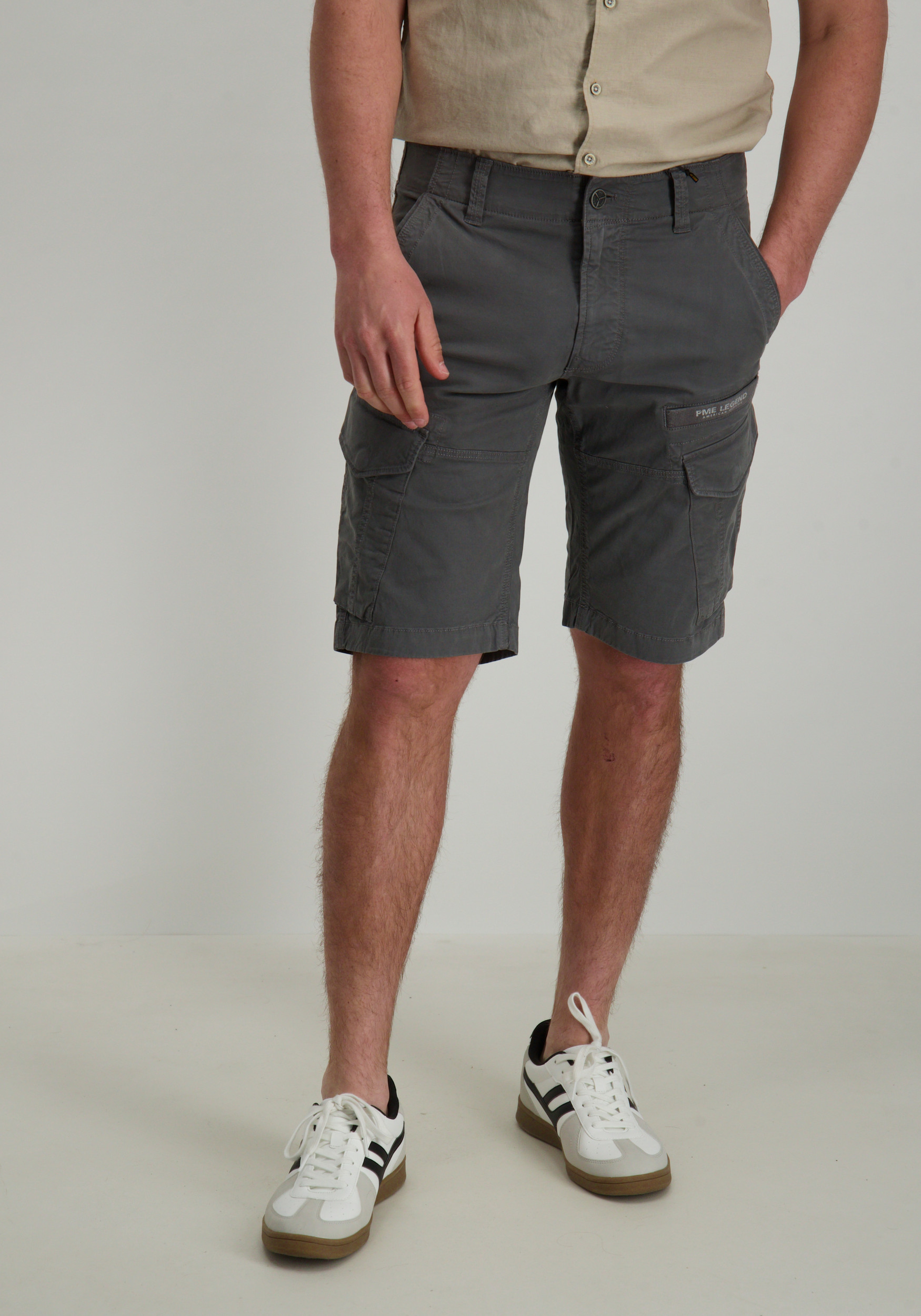 PME Legend Cargo short Nordrop PSH2504661 Donker Grijs