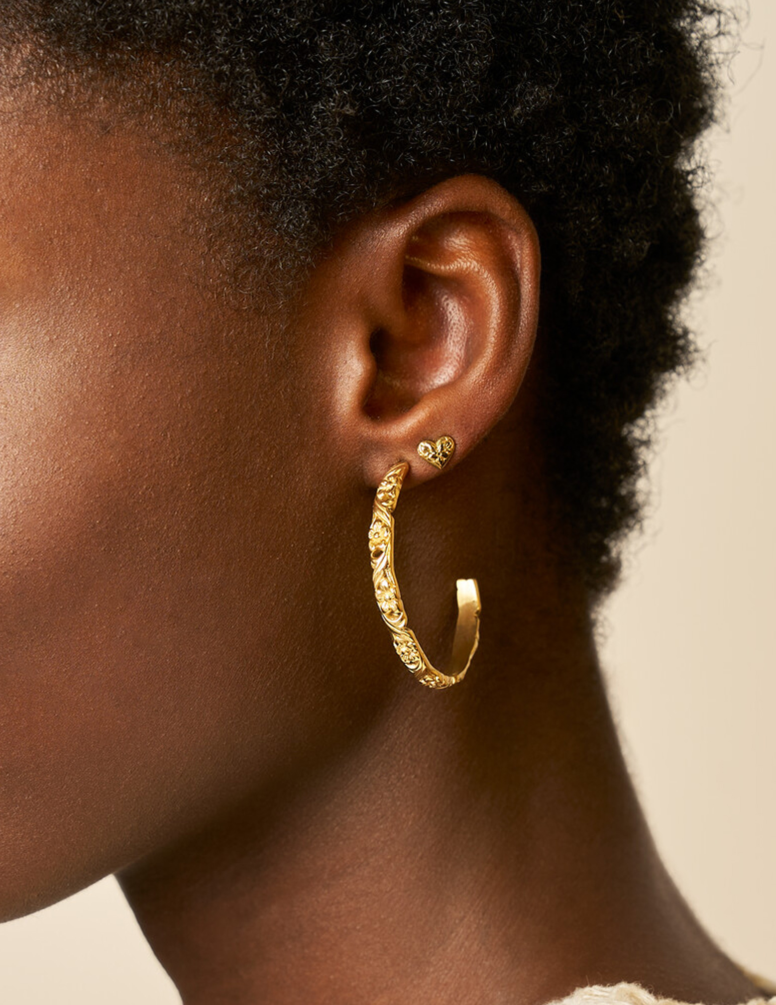 My Jewellery Botanical studs bloemen hart mini MJ13863 Goud