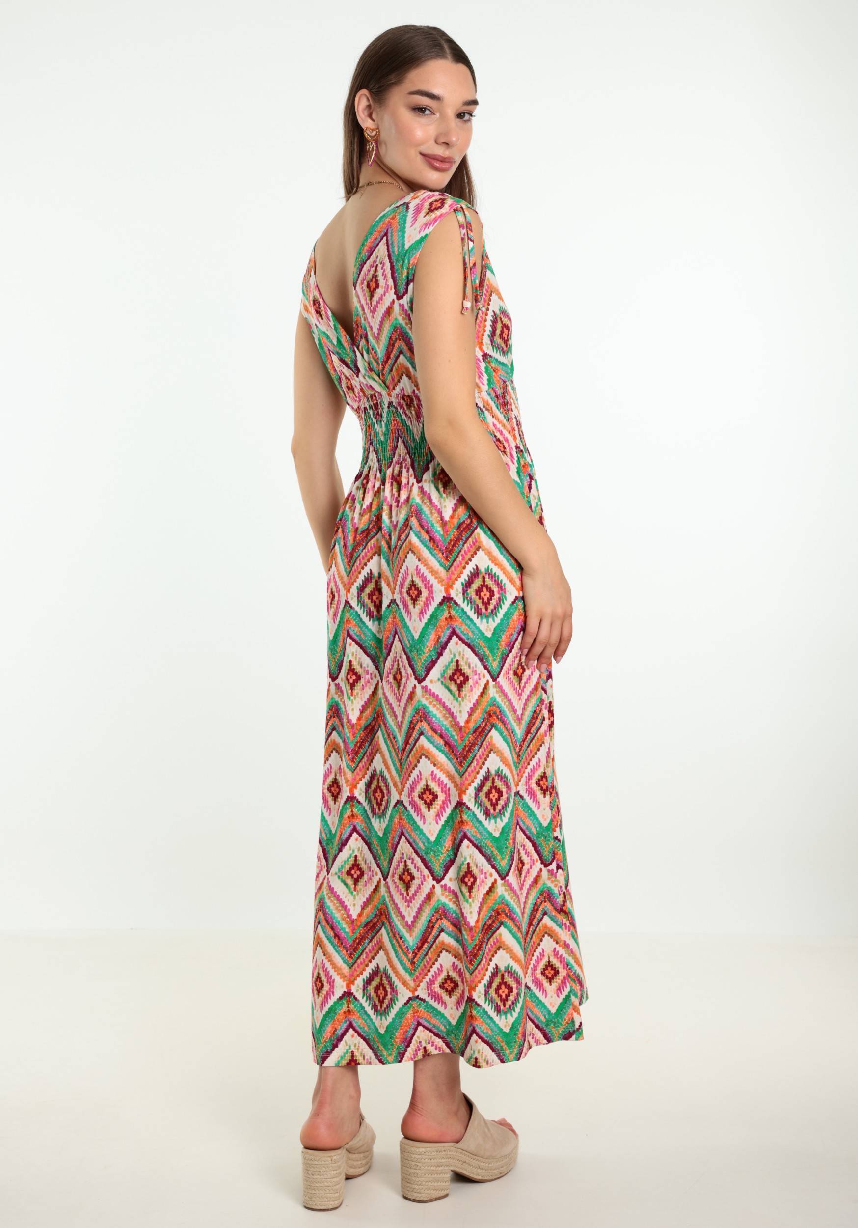 Geisha Jurk all-over print 67425-60 MILA Turquoise