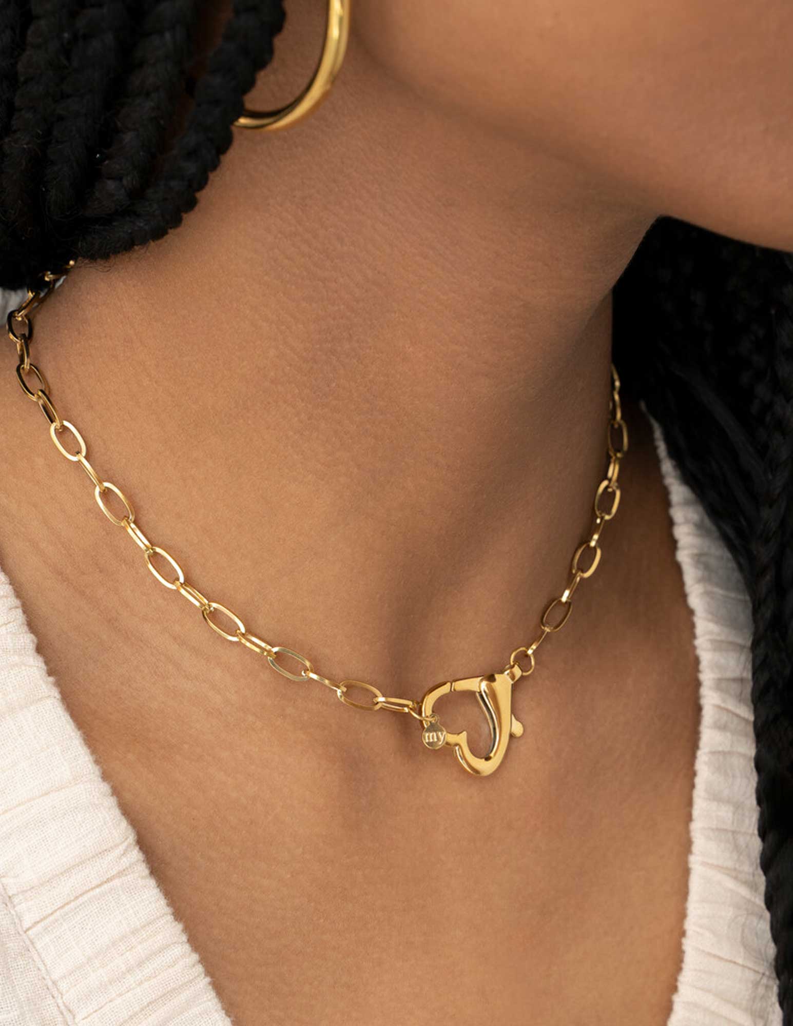 My Jewellery Chain ketting heart lock MJ13051 Goud