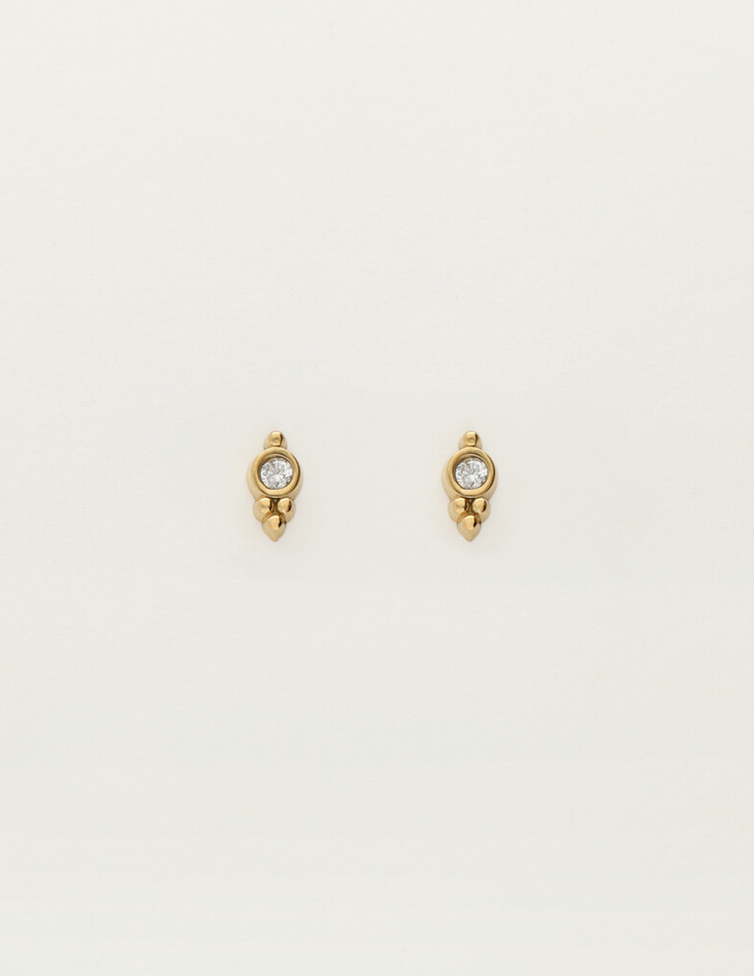 My Jewellery Studs rond met strass MJ12105 Goud