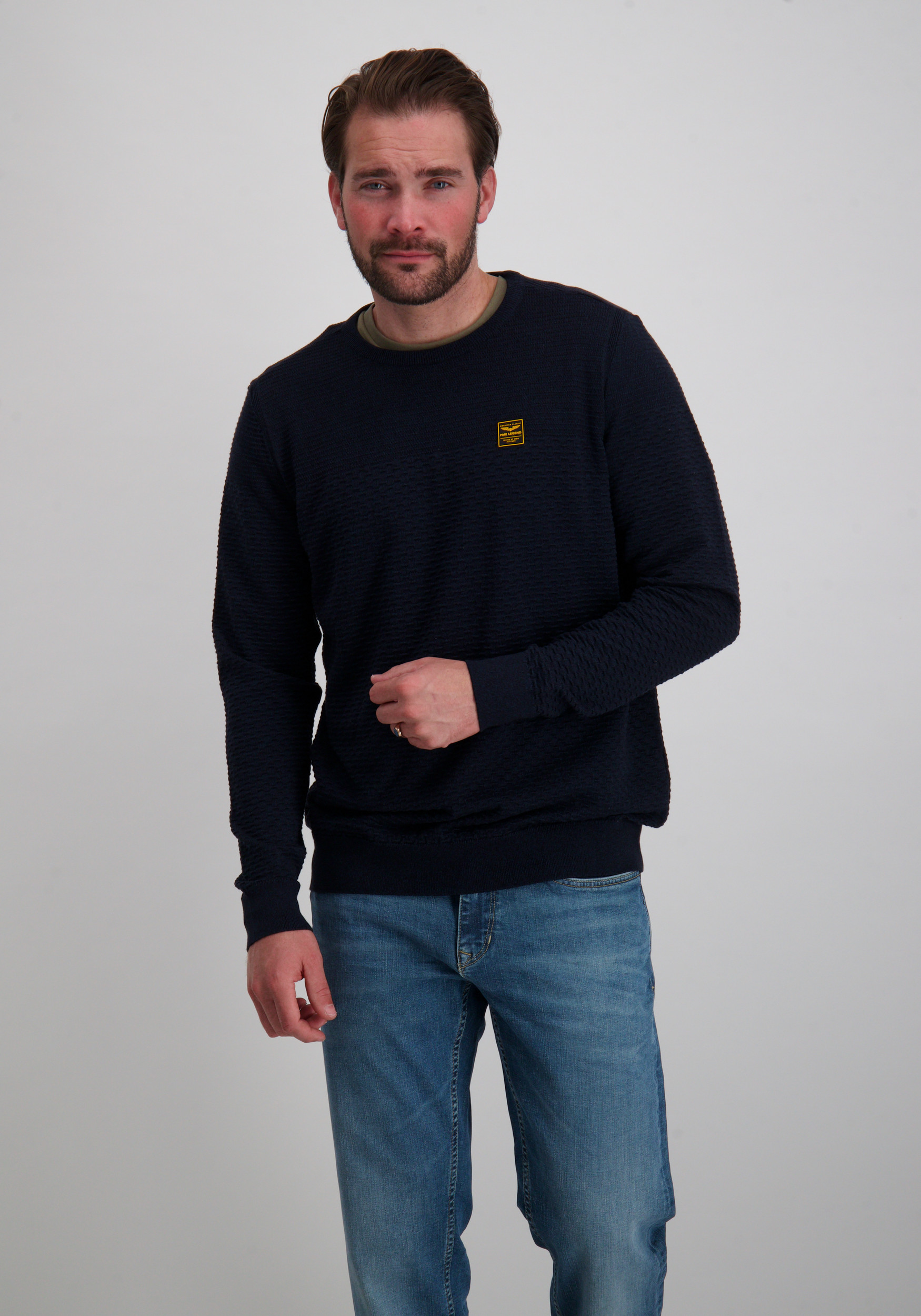 PME Legend Trui PKW2510300 Donker blauw