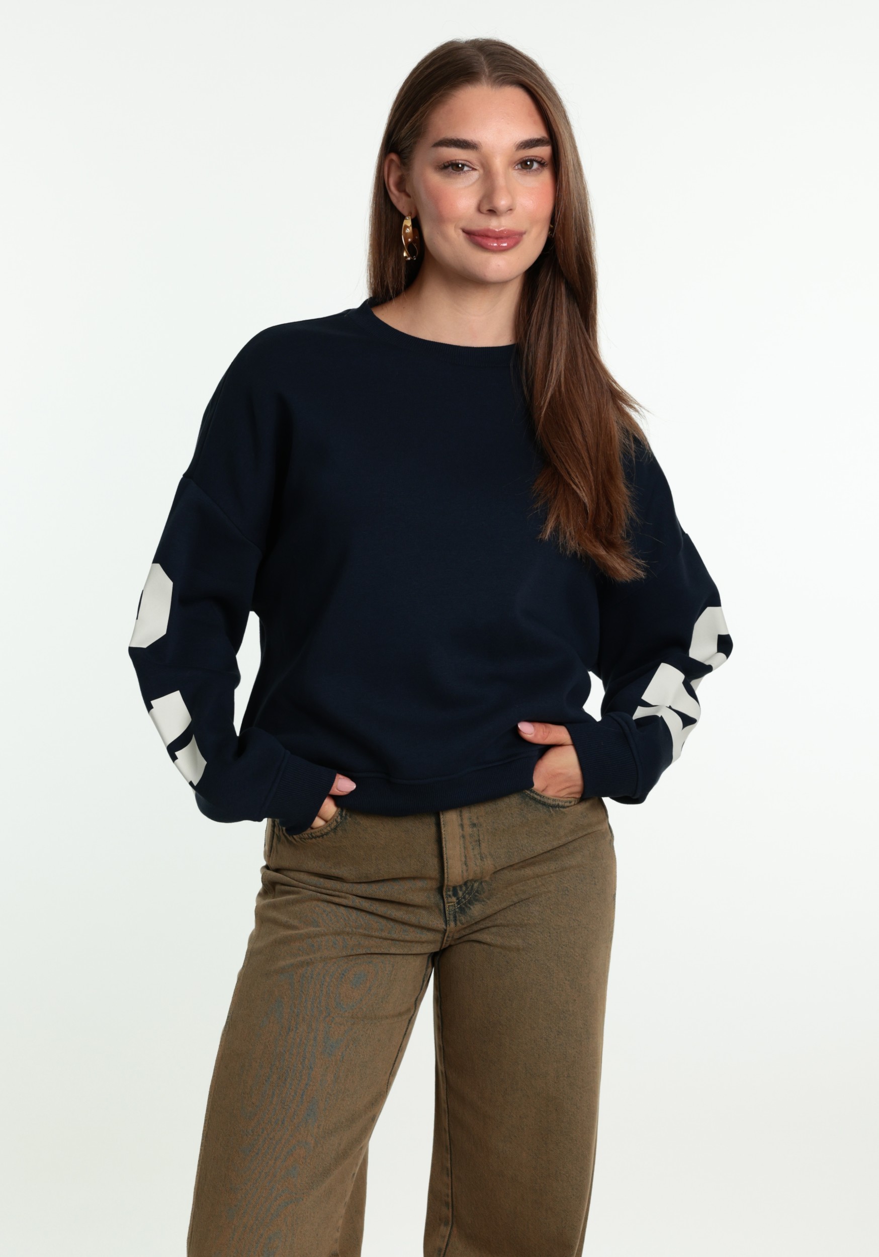 ONLY Sweater backprint 15356793 Donker blauw