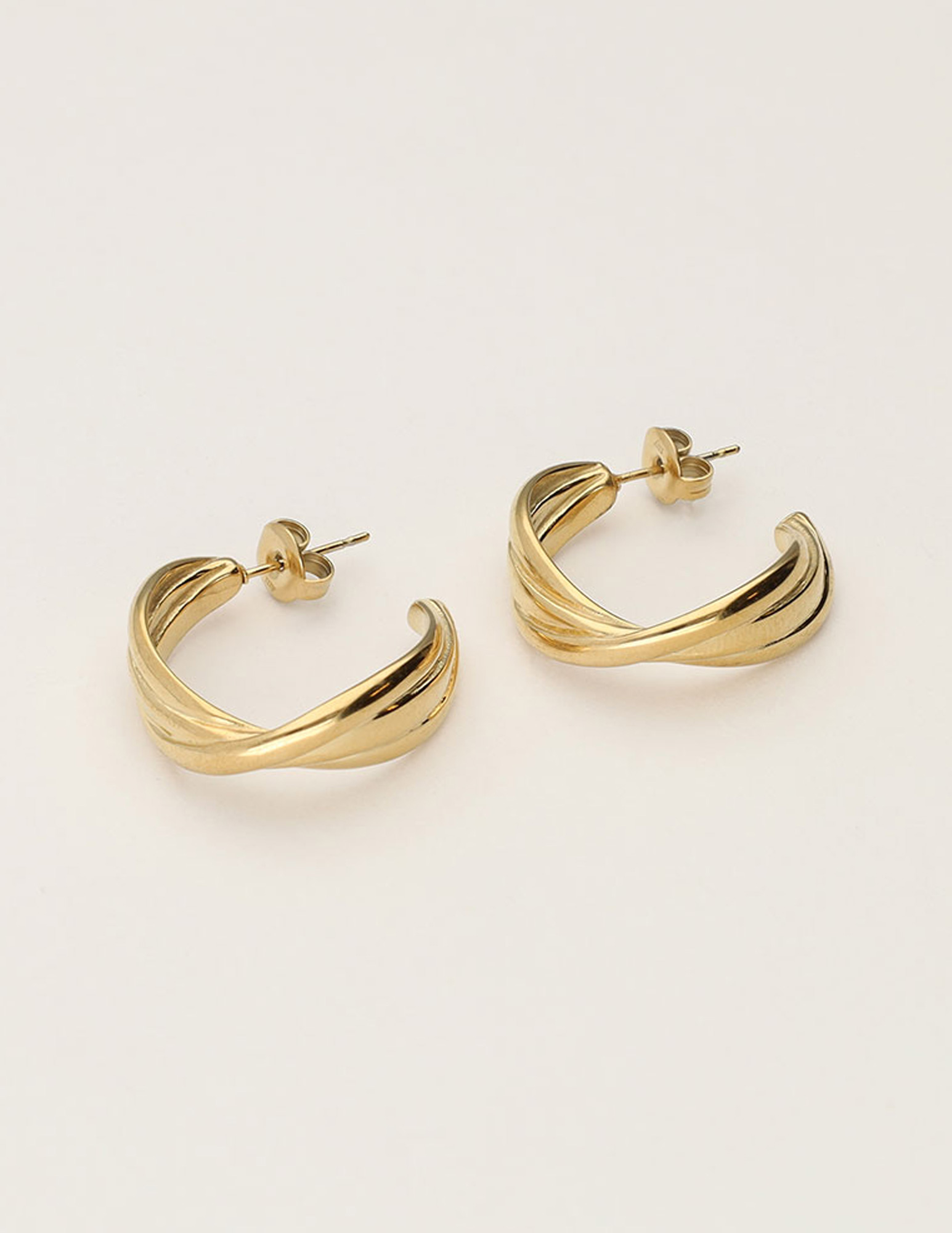 My Jewellery Oorringen met twist MJ11092 Goud