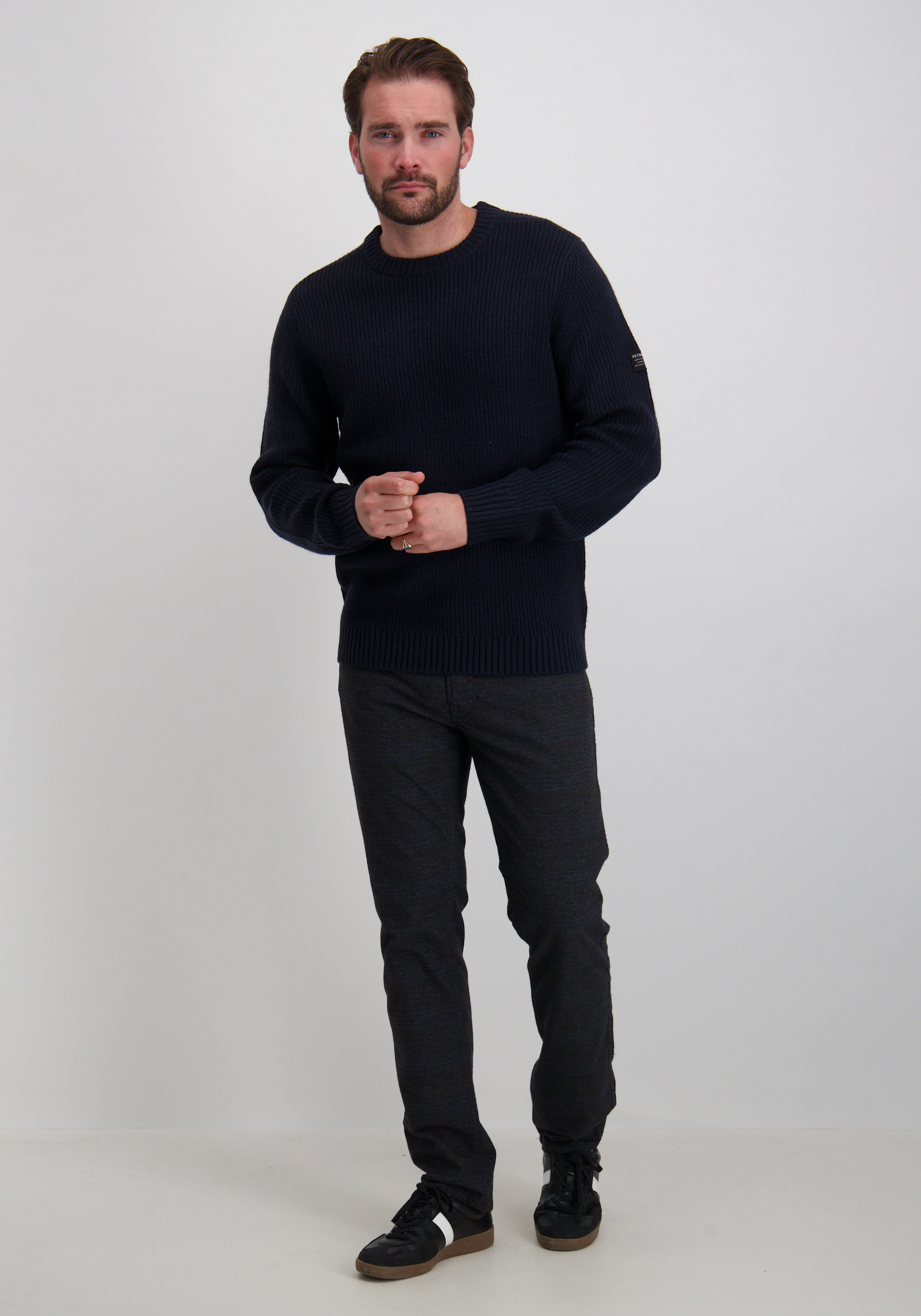 Petrol Trui M-3050-KWR152 Donker blauw