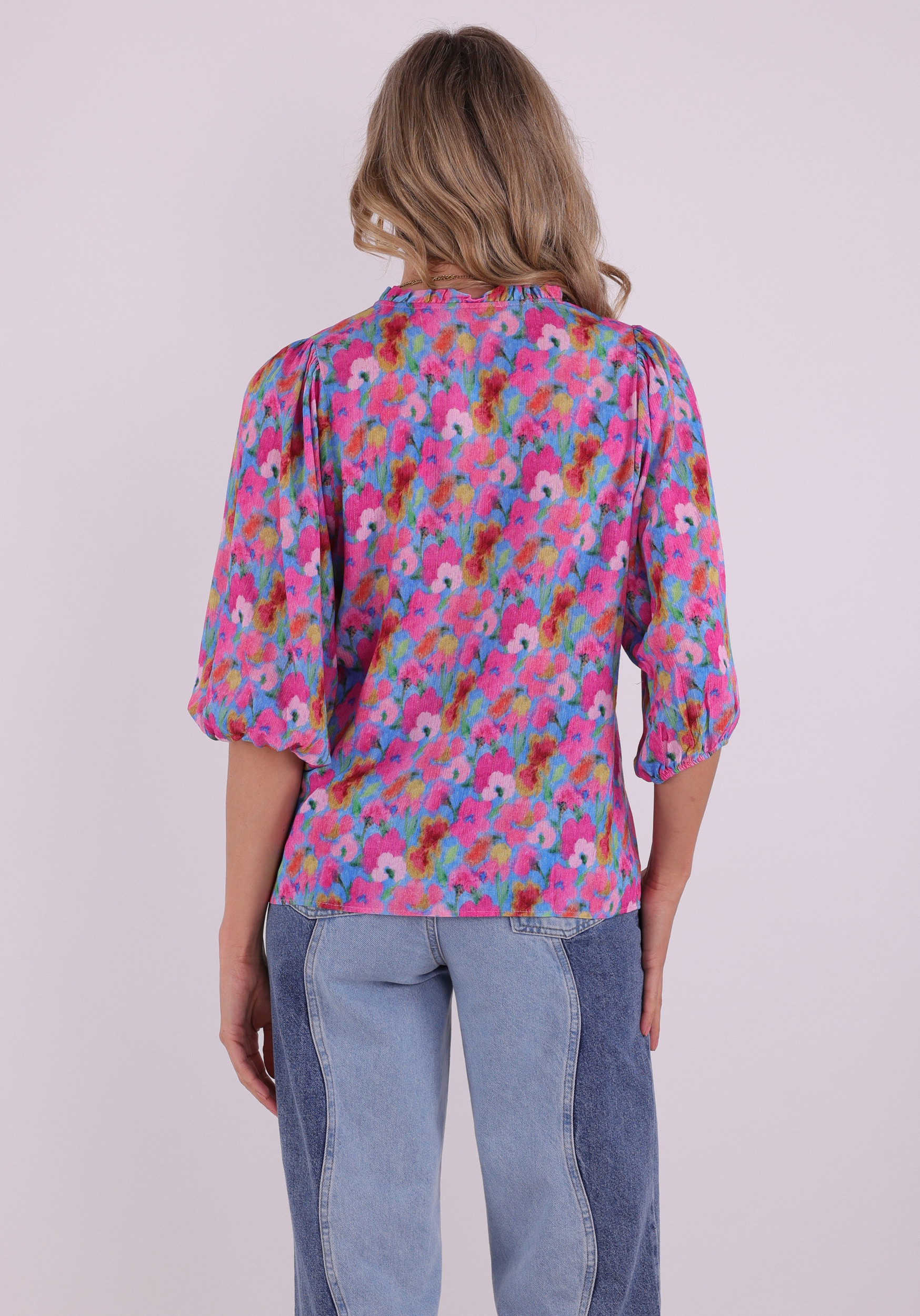 Geisha Blouse 63203-20 Raf blauw
