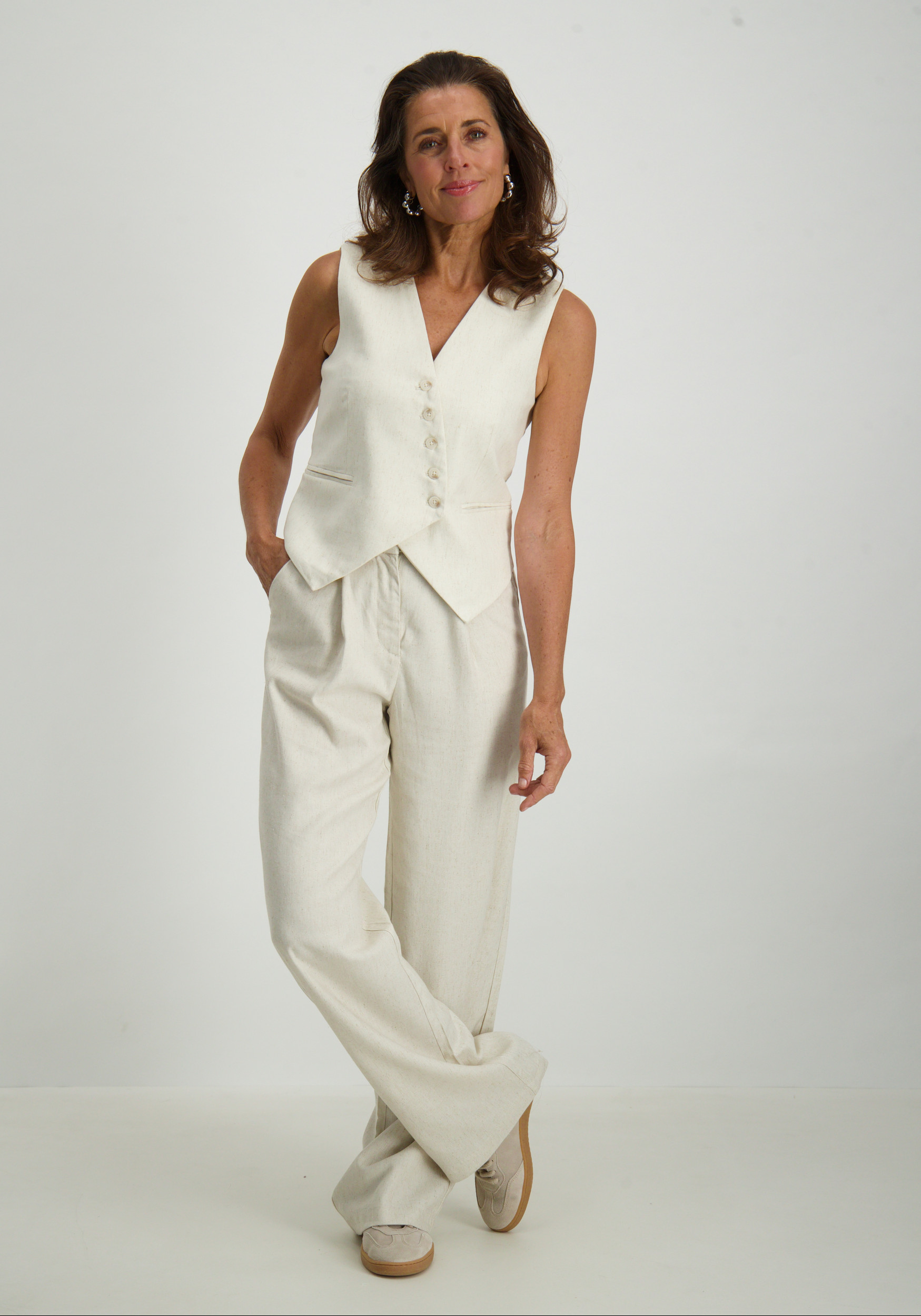 Vero moda Broek Soffie 10324711 Beige