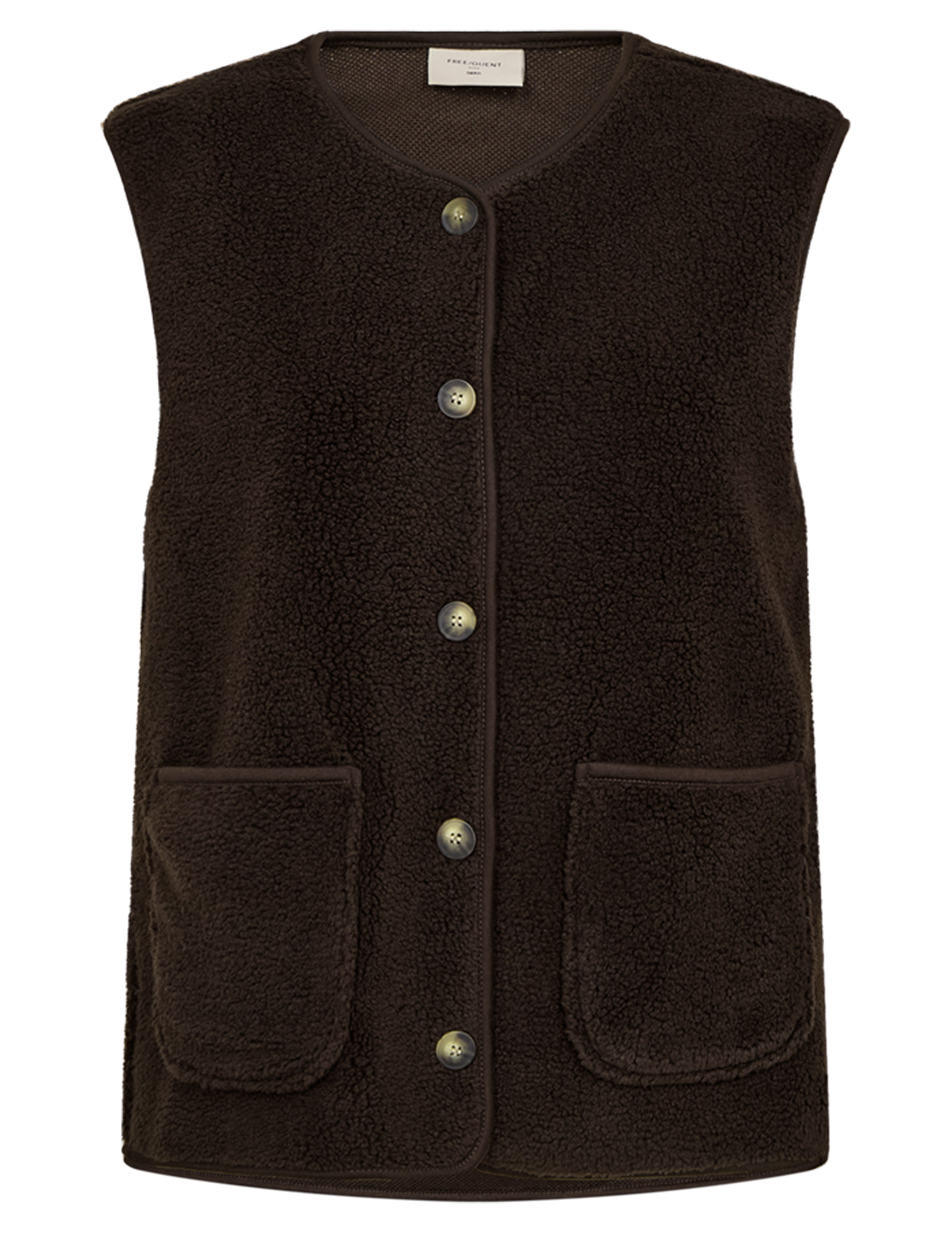 FREE|QUENT Gilet 207624 Donker bruin