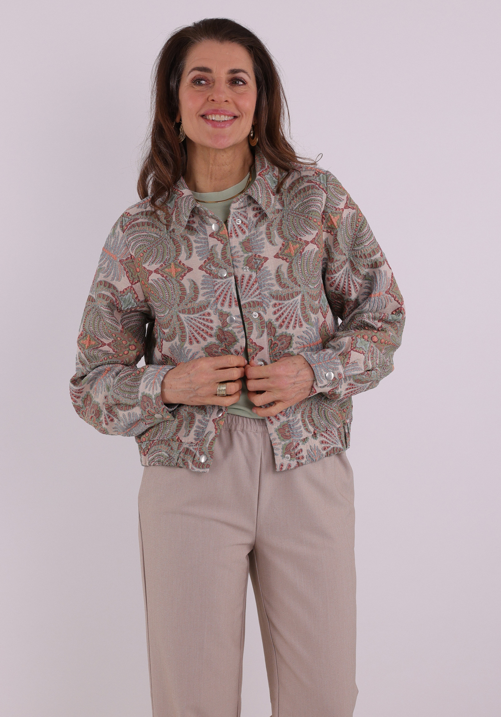 Geisha Bomber jacket 65113-20 Ecru