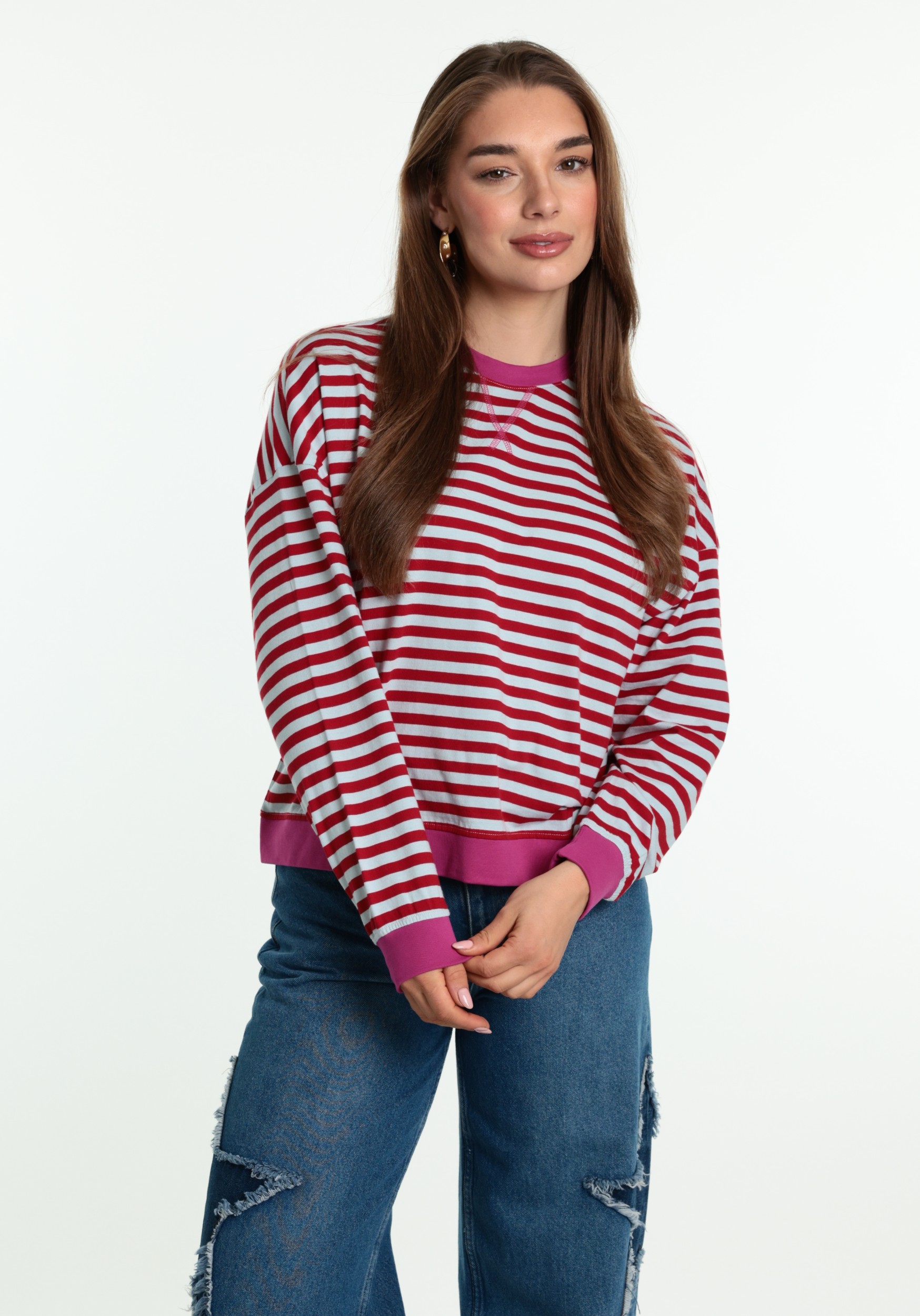ONLY T-shirt Freja 15380742 Blauw