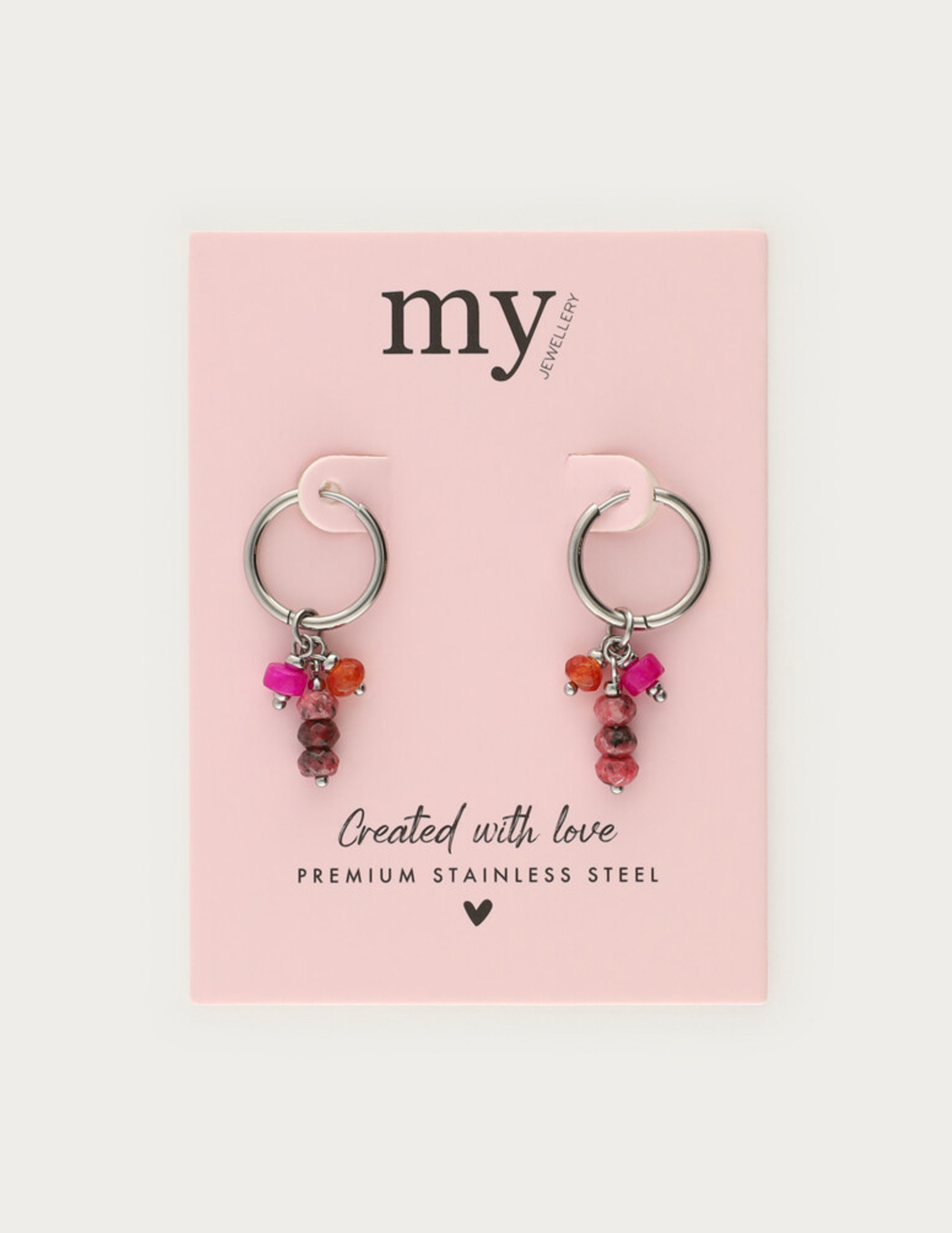 My Jewellery Sunrocks oorringen met kralen MJ12738 Zilver