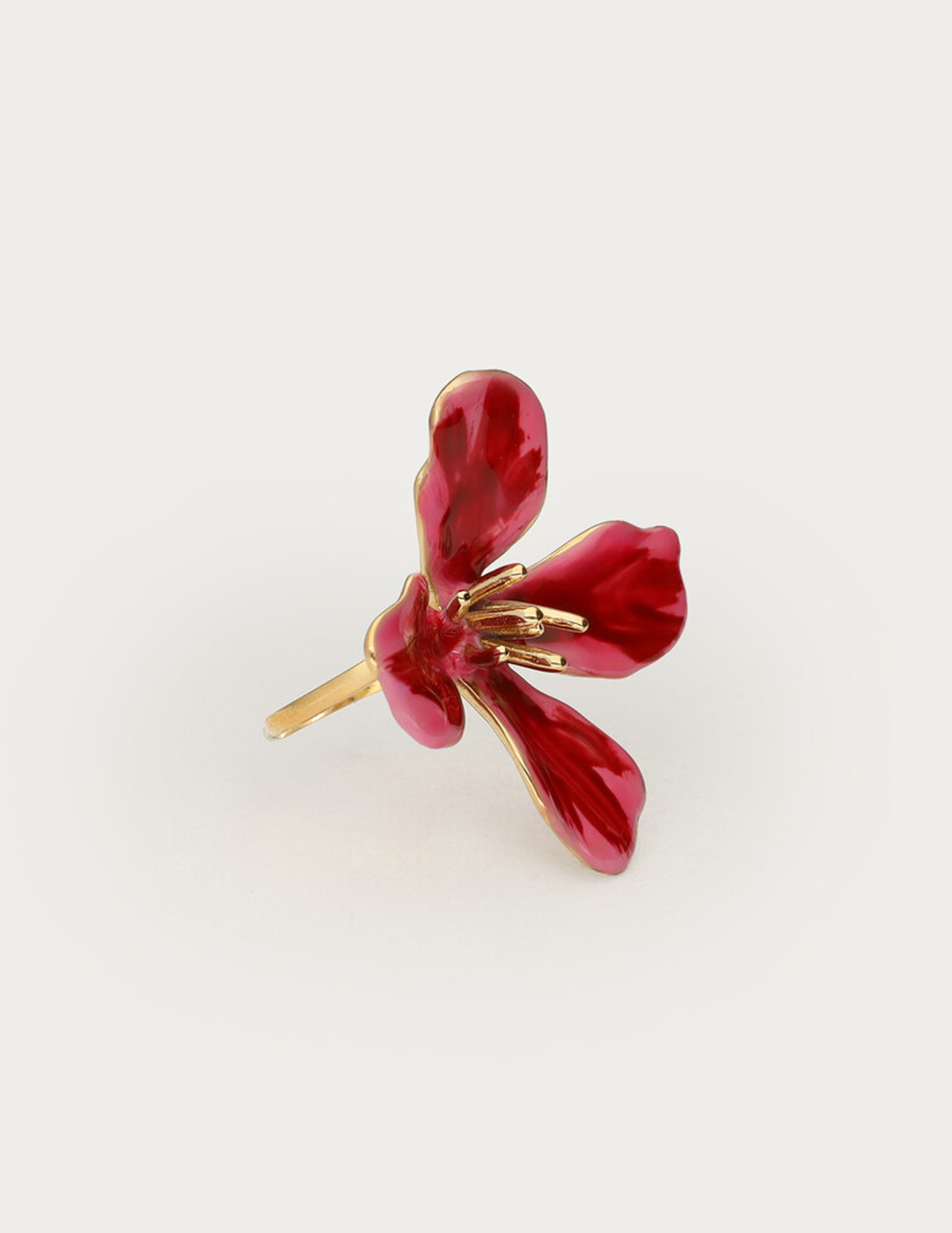 My Jewellery Tropical roze statement ring met bloem MJ15623 Goud