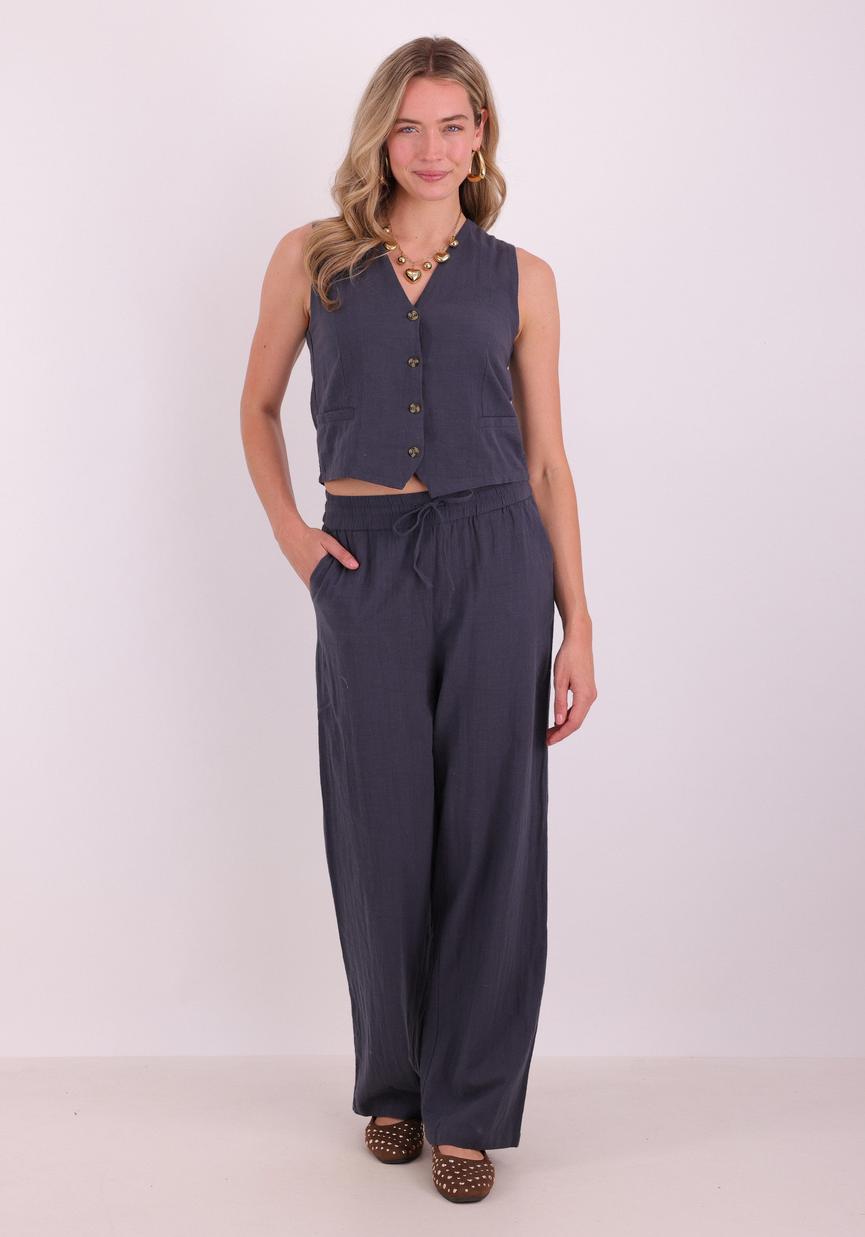 ONLY Broek Tizana 15319090 Donker blauw