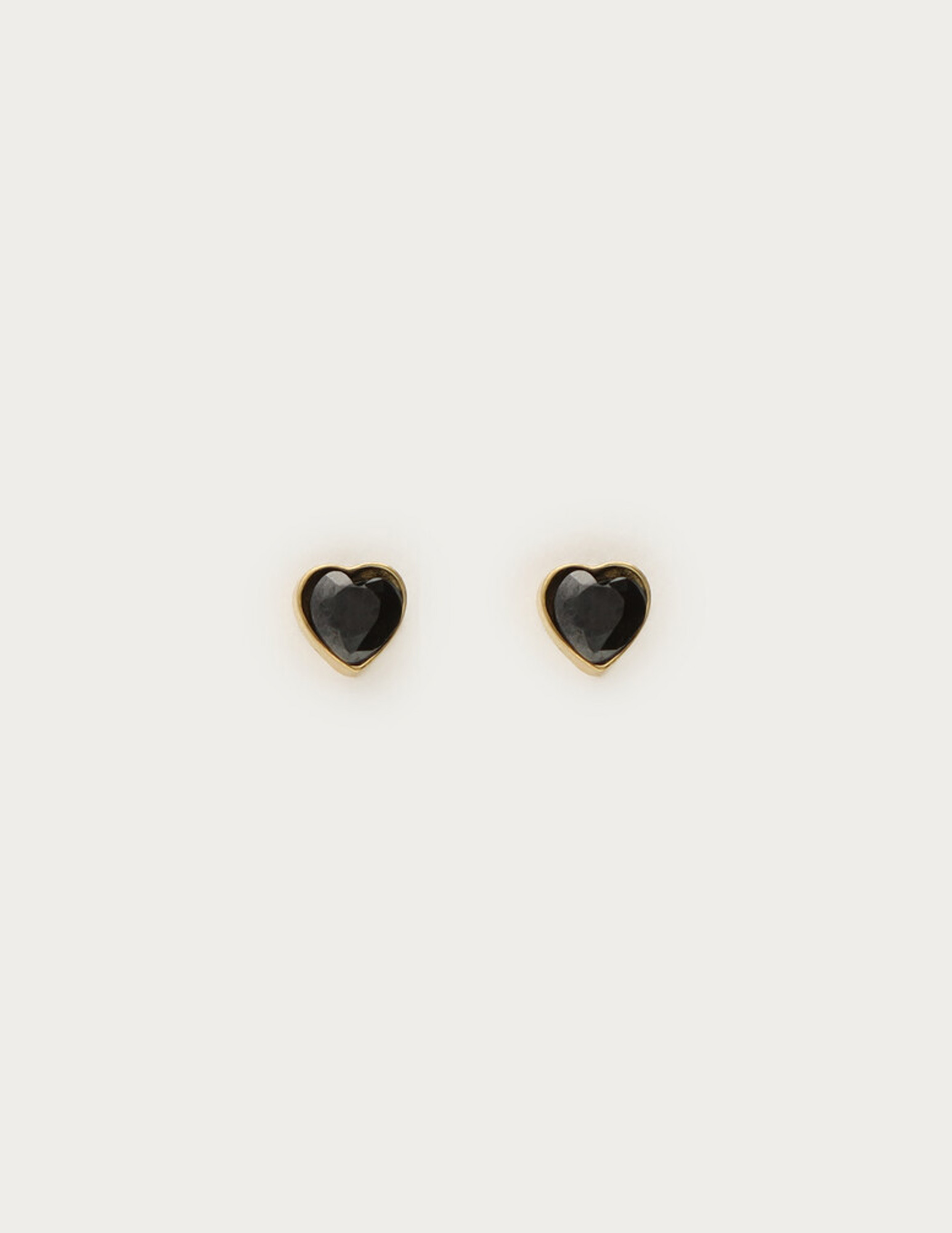 My Jewellery Studs met zwart strass hartje MJ14843 Goud