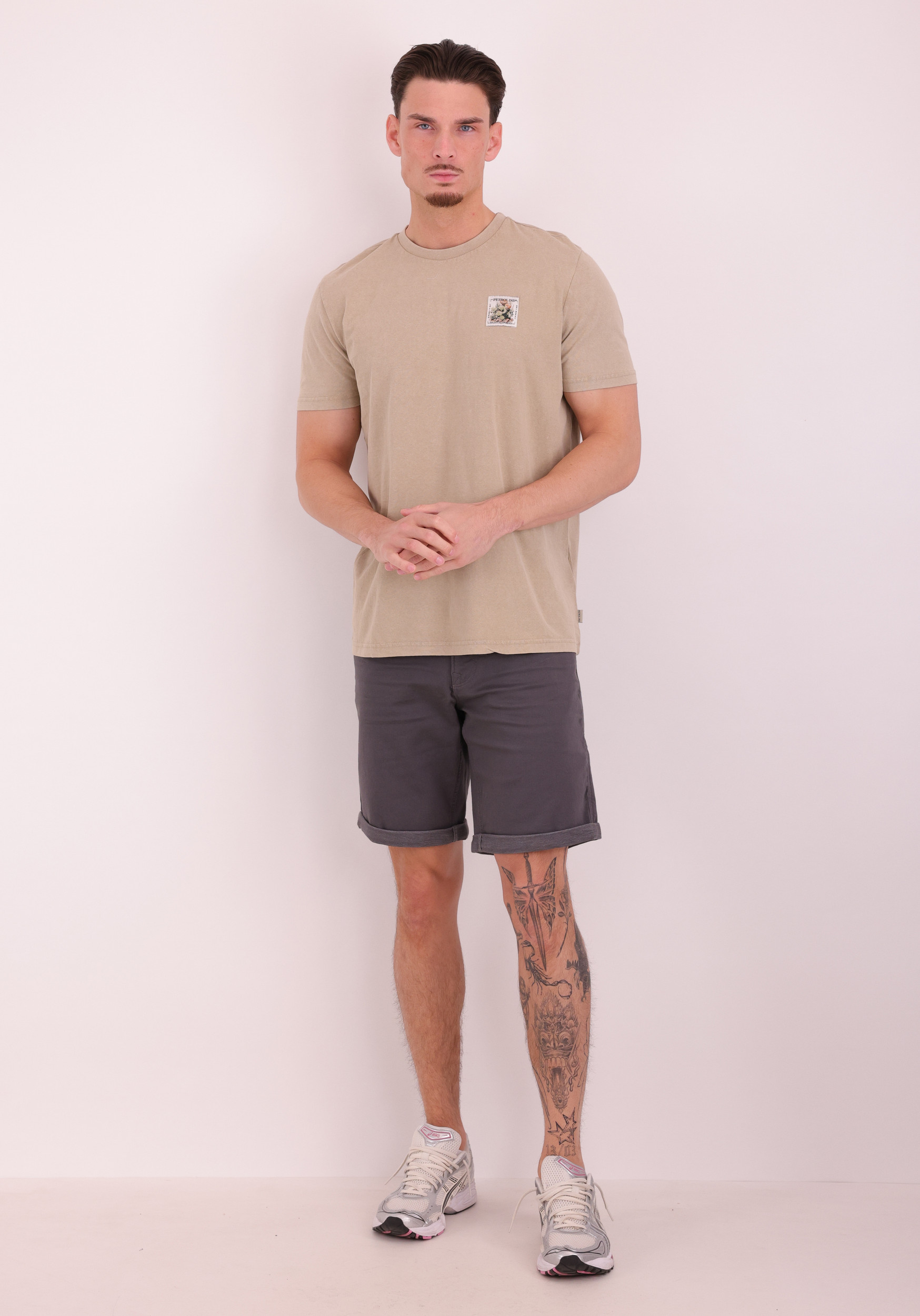 Petrol T-shirt M-1060-TSR623 Licht Bruin