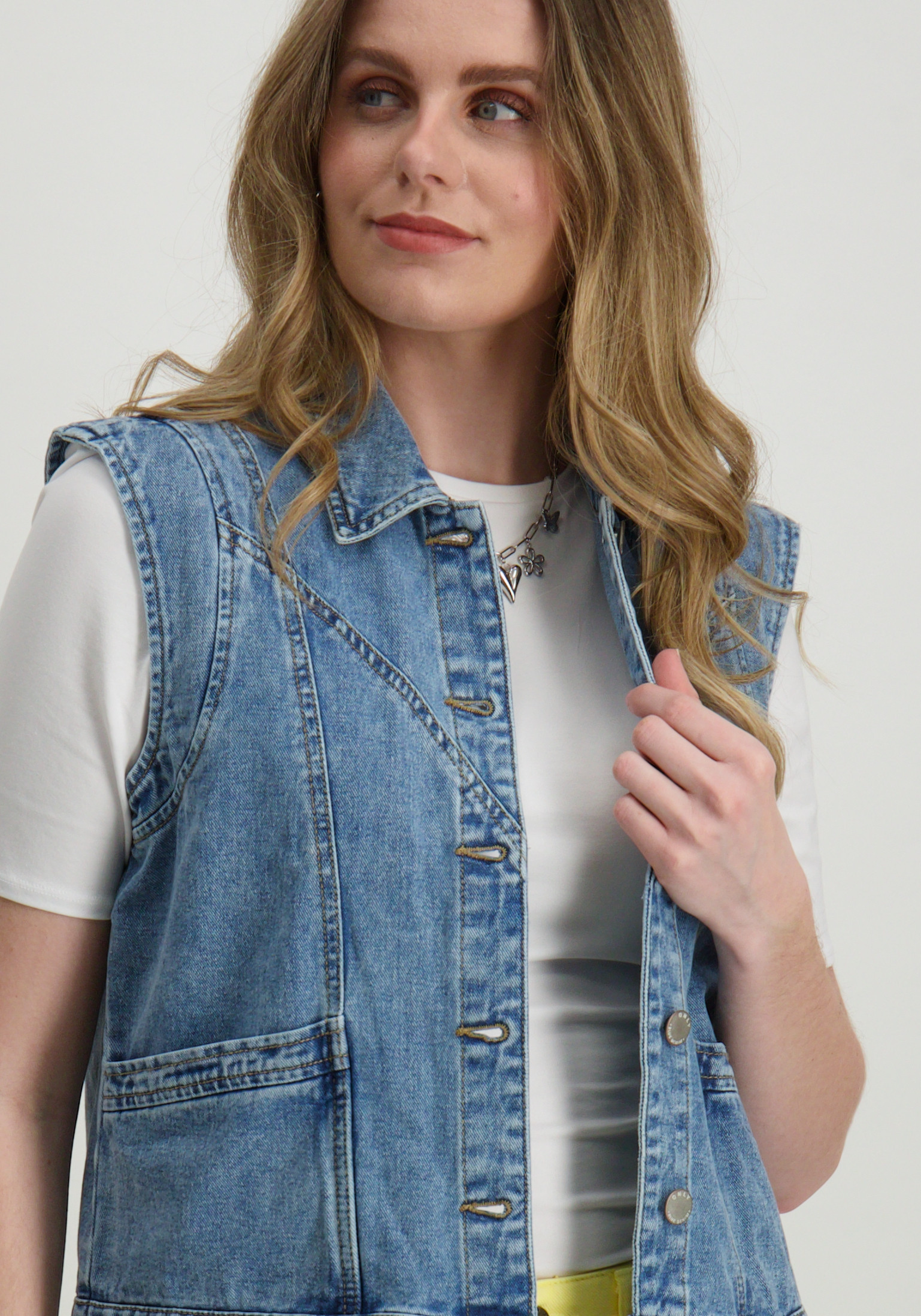 Only Gilet Kennedy 15278041 Jeans blauw