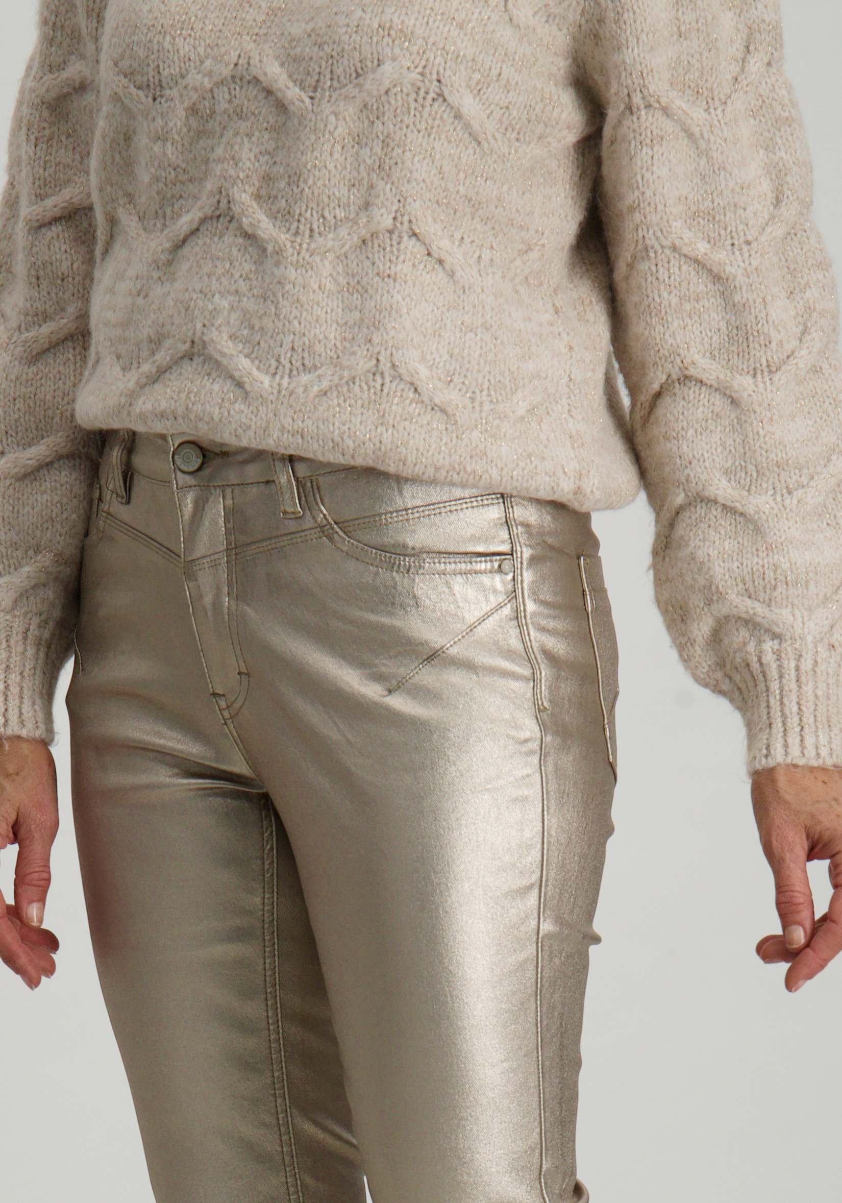 Geisha Jeans coated 41813-10 Goud